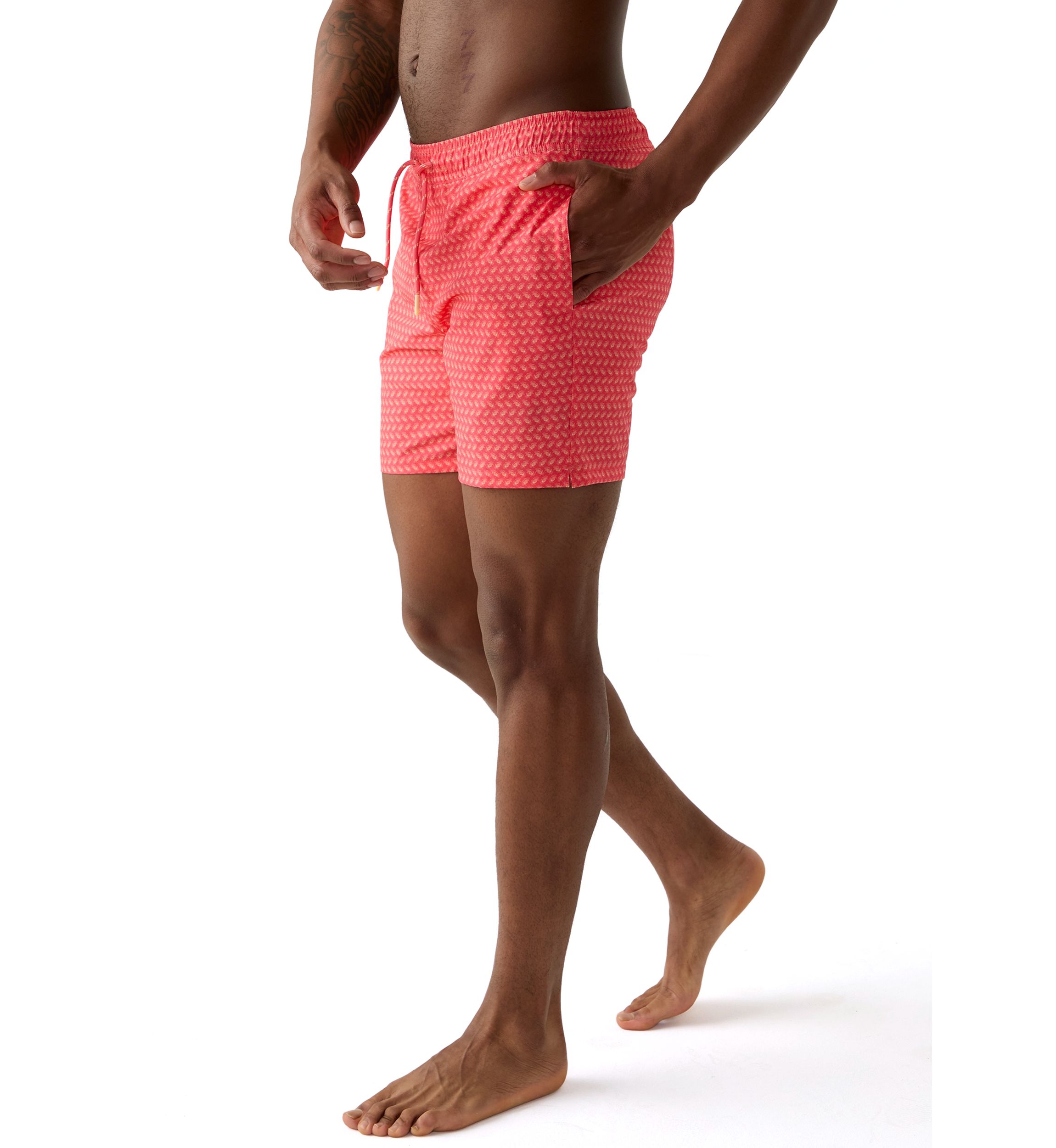 17" Printed Swim Trunks