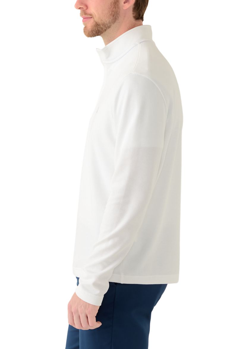 IZOD Men's Long Sleeve Feeder Striped 1/4 Zip Pullover | Belk