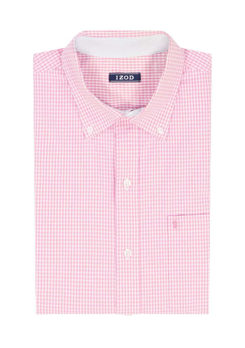 IZOD Men's Long Sleeve Performance Comfort Woven Button Down Shirt