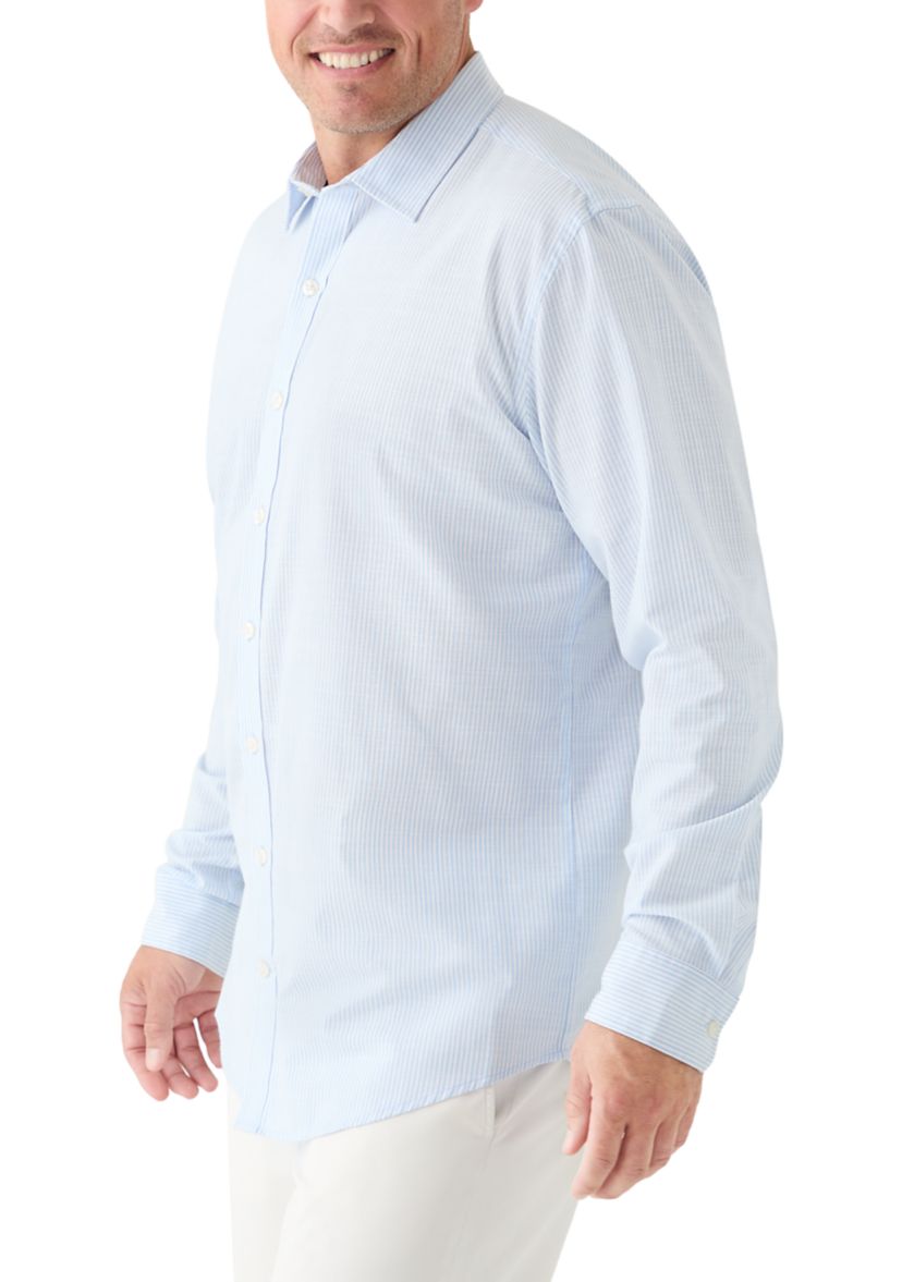IZOD Big & Tall Long Sleeve Luxury Classic Button Down | Belk
