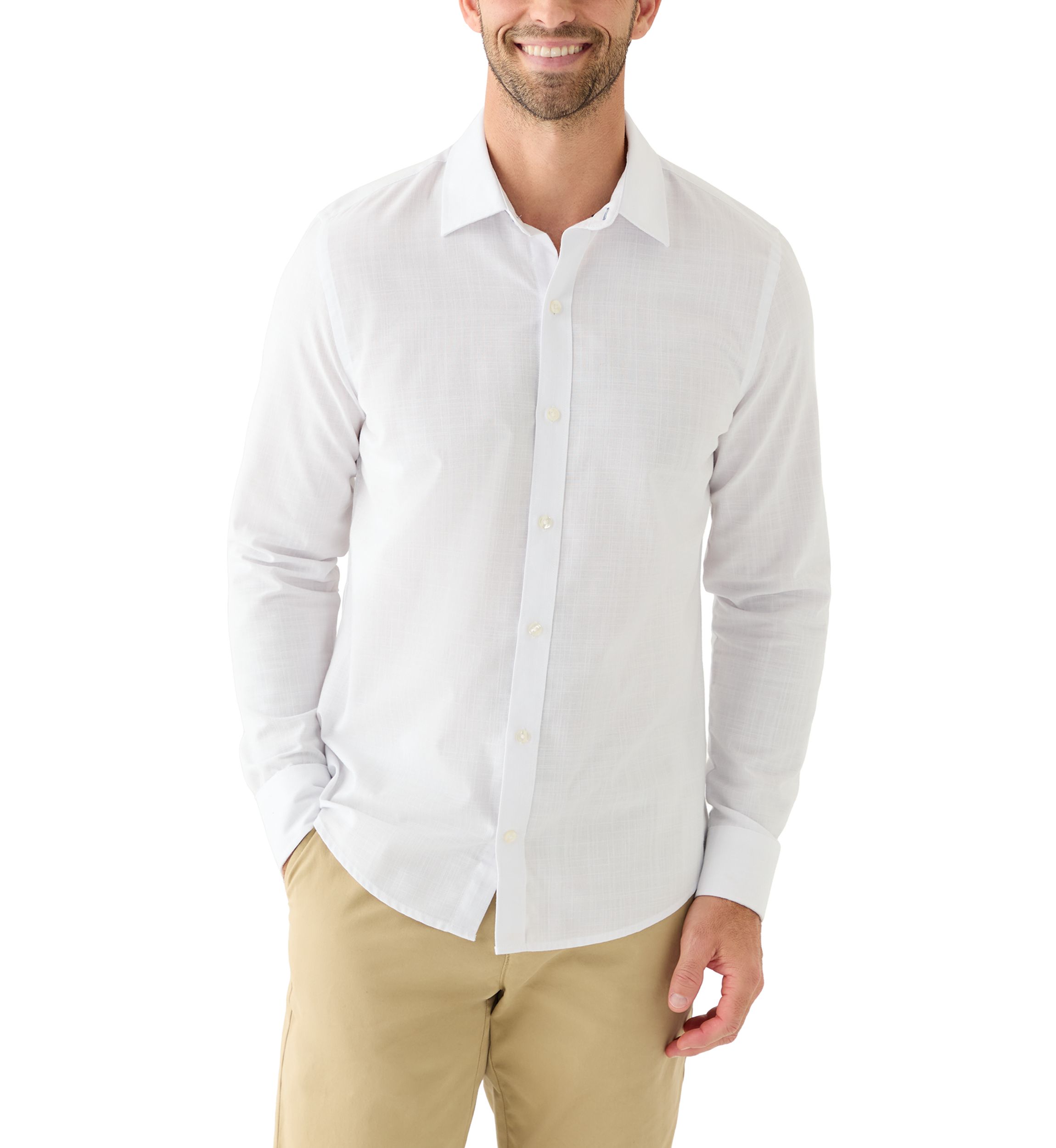 belk dress shirts Van Heusen Men's Big & Tall Comfort Performance Shirt, 20 34/35 Long sleeves with button Men's Dresswear Dress Shirts |
