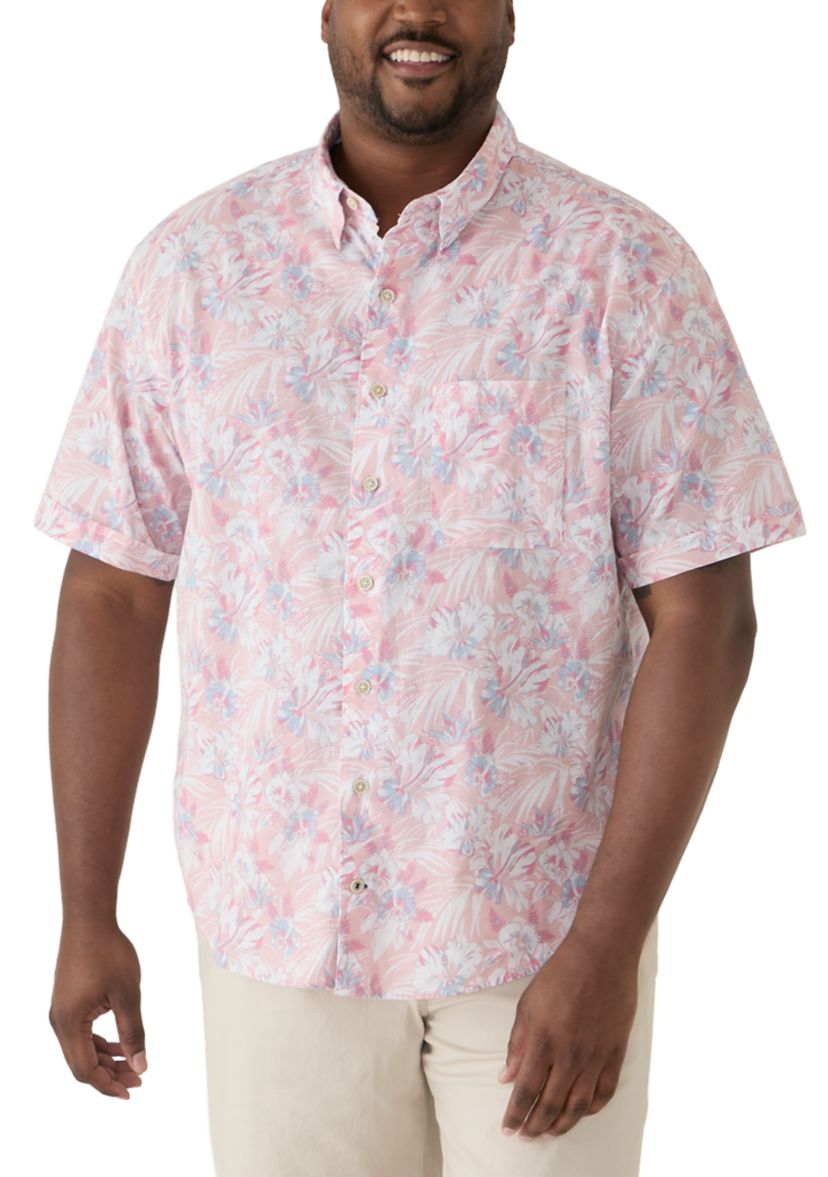 men's big and tall short sleeve dress shirts Nautica Men's Big & Tall Seersucker Striped Short Sleeve Shirt, XLT, Cotton