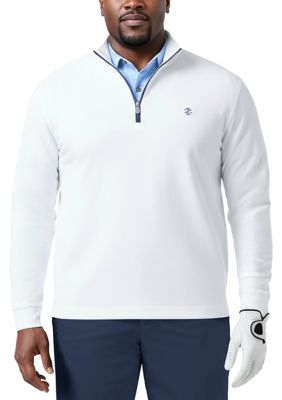 IZOD Big & Tall Swingflex Pro Z1 Mesh 1/4 Zip Sweater | Belk