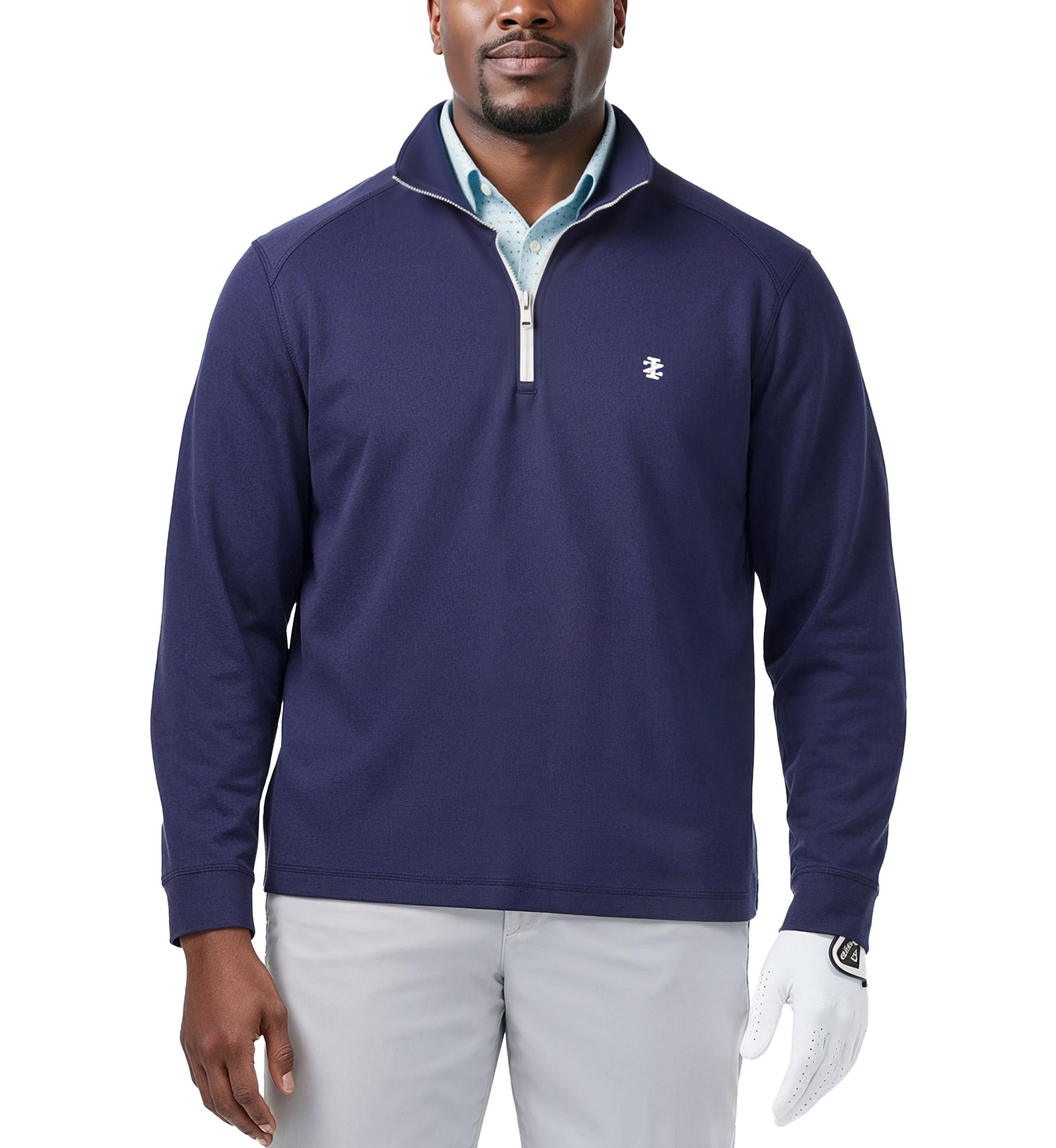 IZOD Big & Tall Swingflex Pro Z1 Mesh 1/4 Zip Sweater | Belk