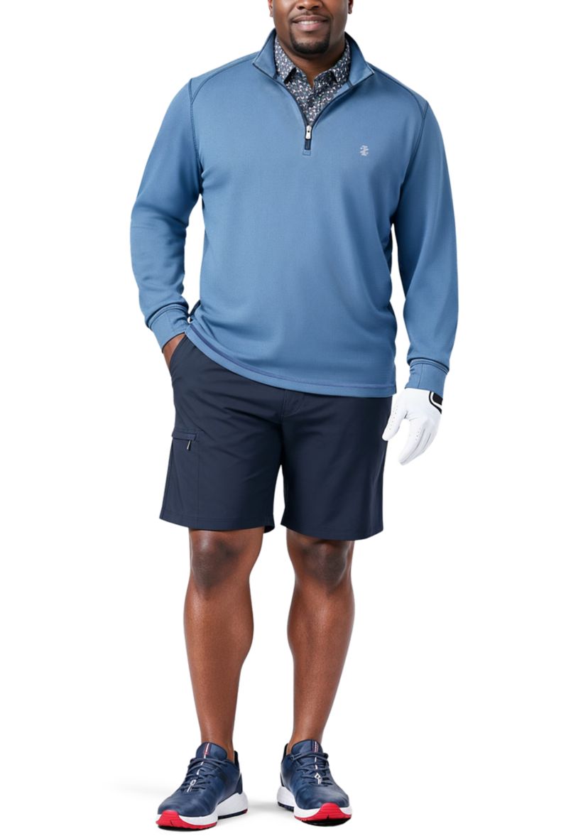 IZOD Big & Tall Swingflex Pro Z1 Mesh 1/4 Zip Sweater | Belk