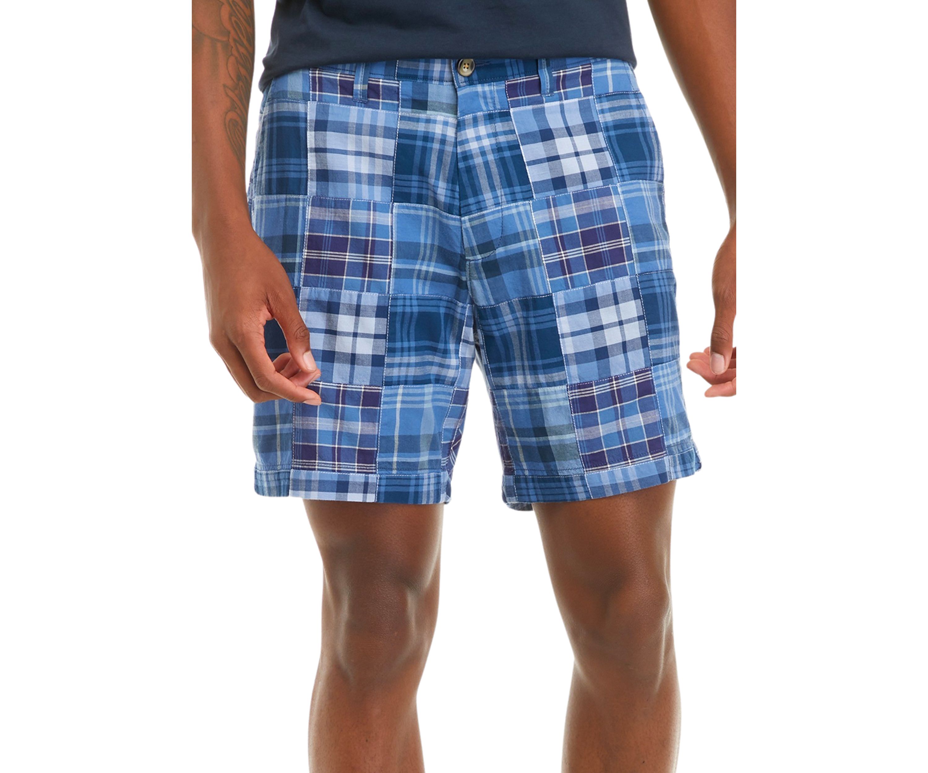 7" Patchwork Print Shorts