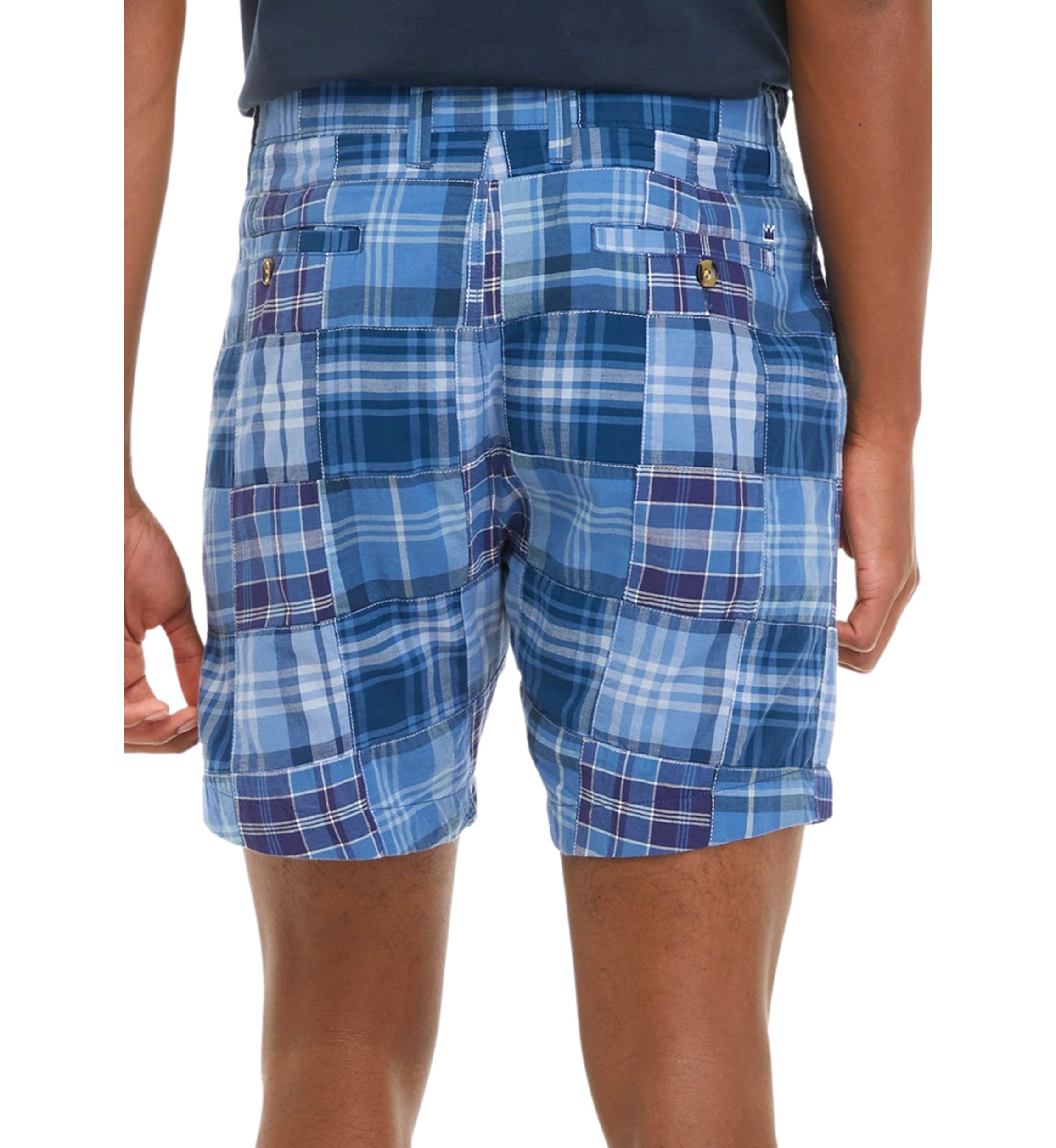 7" Patchwork Print Shorts