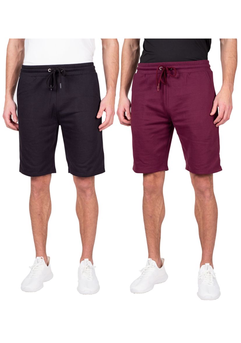 LOUNGEHERO Mens 2 Pack Fleece Short