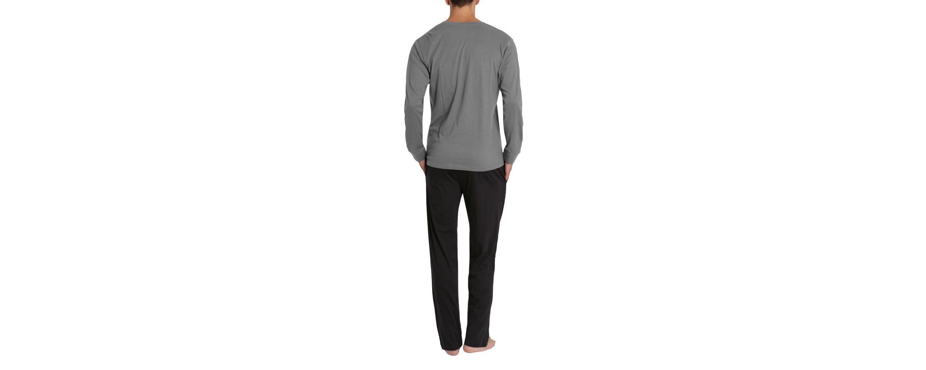 Knit Pajama Set Grey with Black
