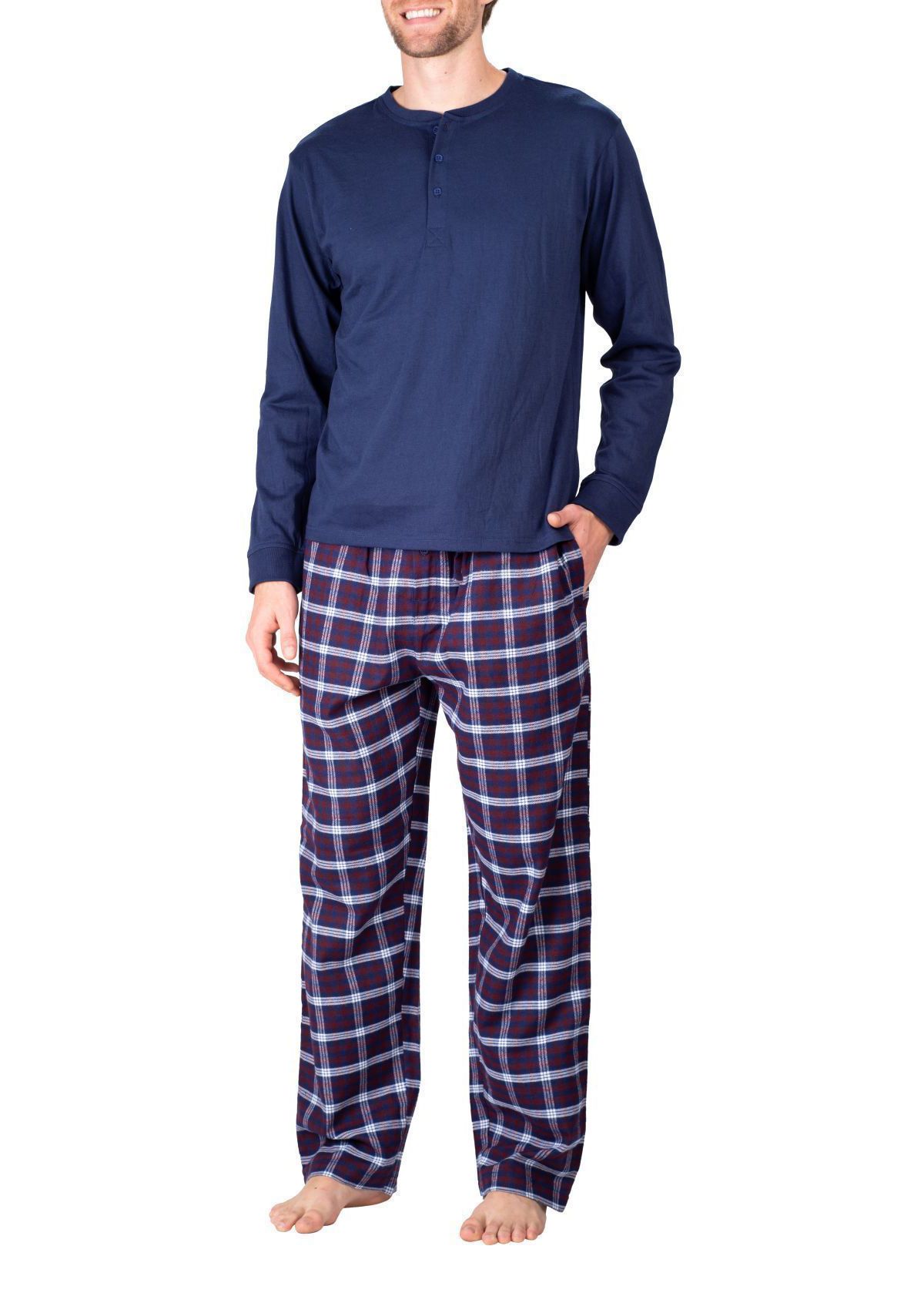 Flannel Pajama Set Sailor Navy and Americana Plaid