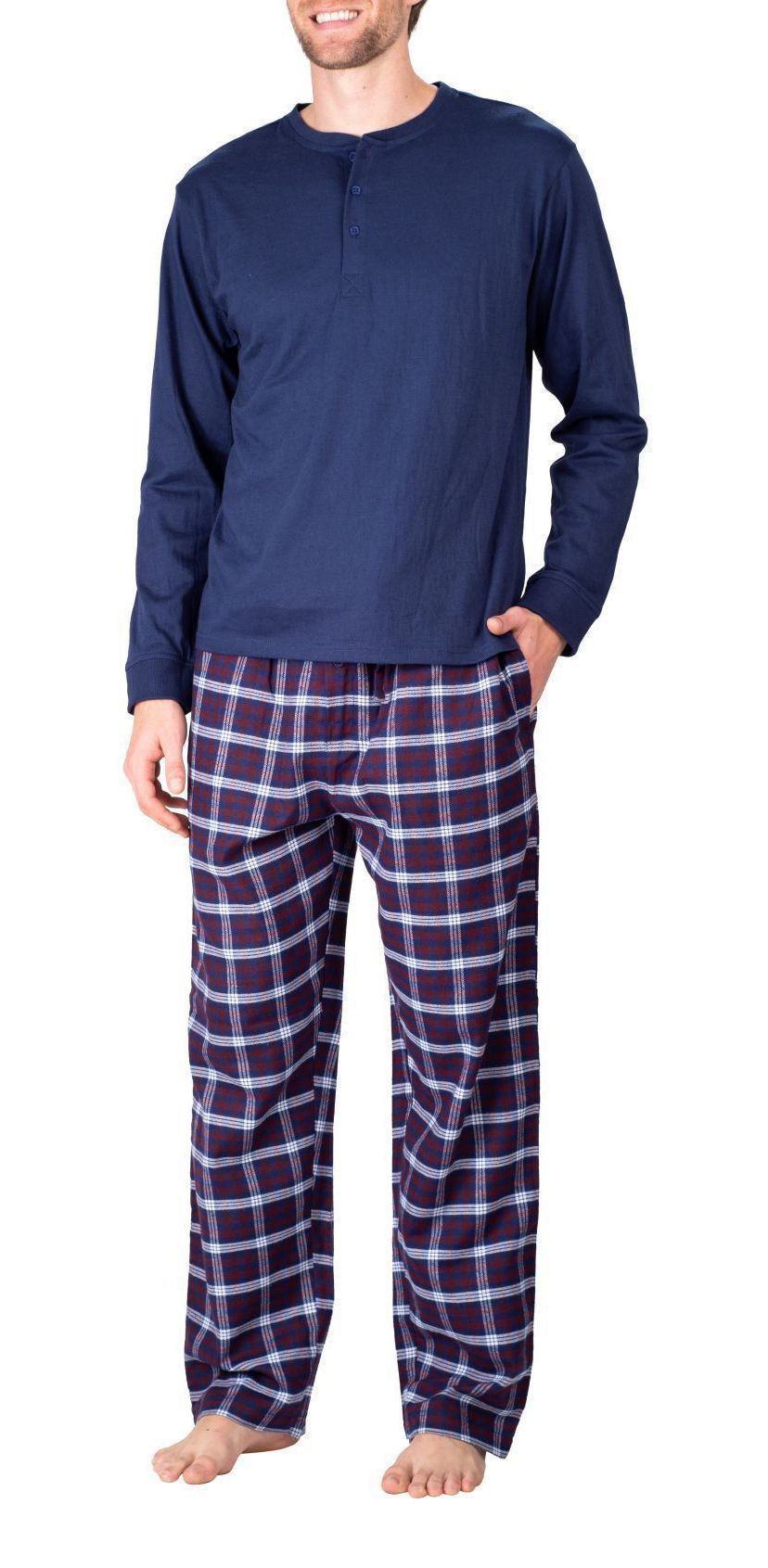 Flannel Pajama Set Sailor Navy and Americana Plaid