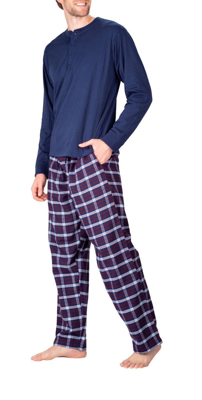 Flannel Pajama Set Sailor Navy and Americana Plaid