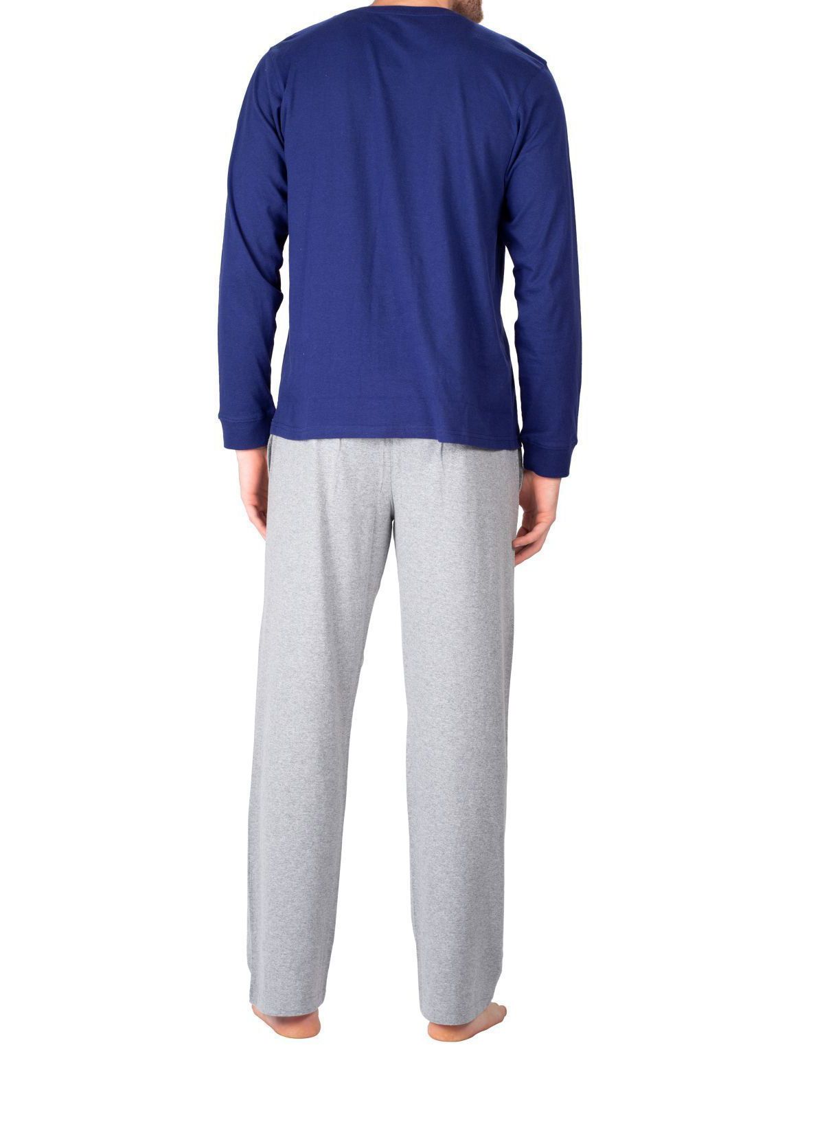 Knit Pajama Set Navy and Grey