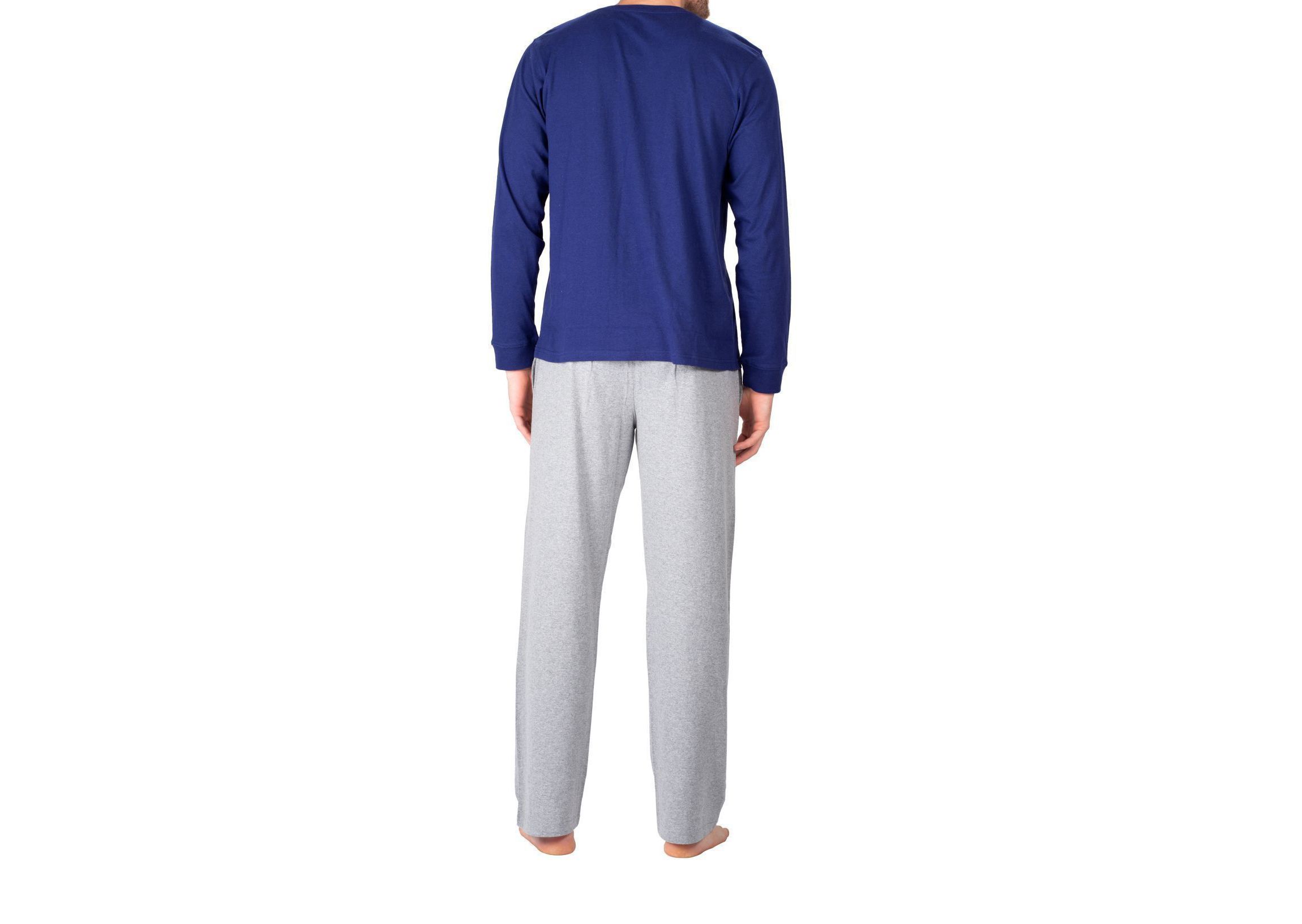 Knit Pajama Set Navy and Grey