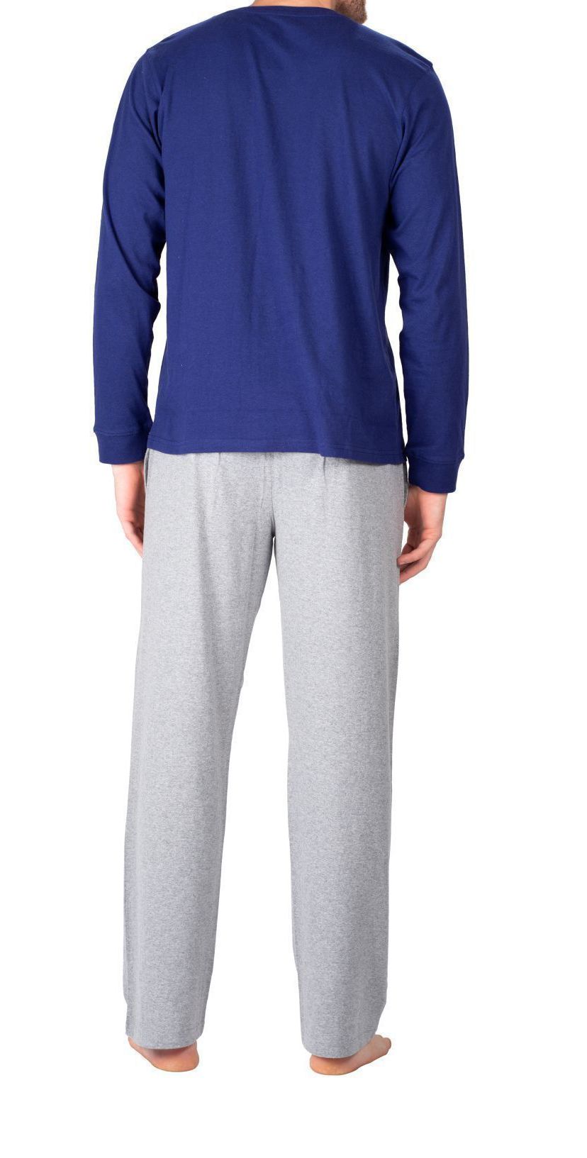 Knit Pajama Set Navy and Grey