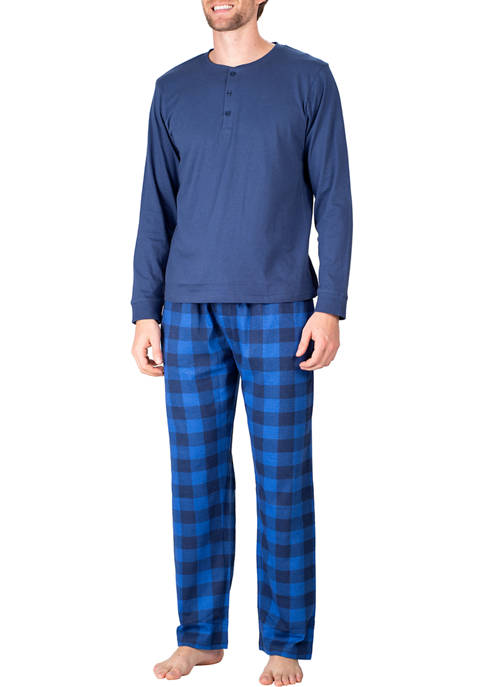 SLEEPHERO Mens Knit Pajama Set