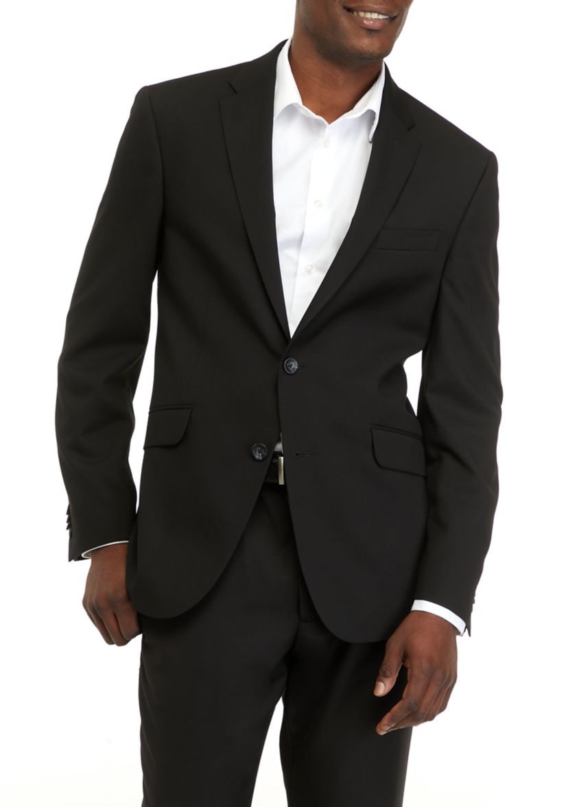 Mens Black Multi Pattern Suit Separate Jacket