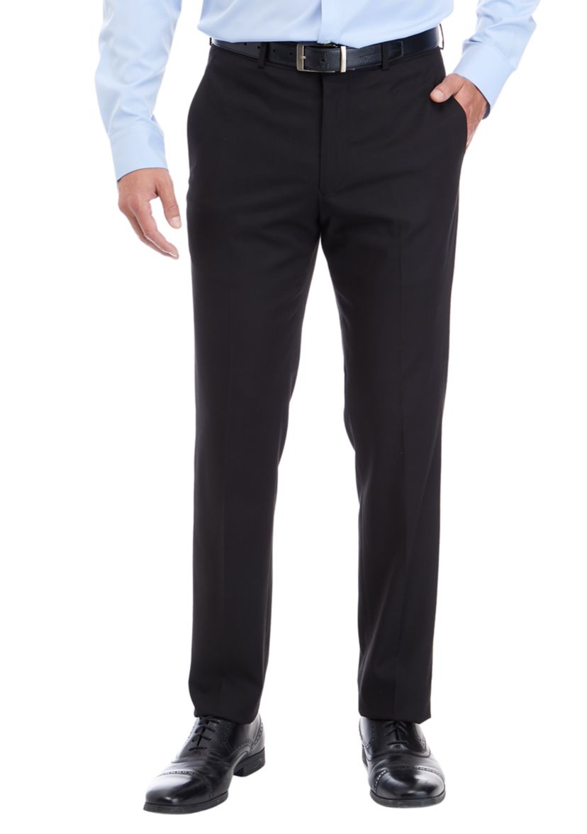 Mens Straight Hem Suit Pants 