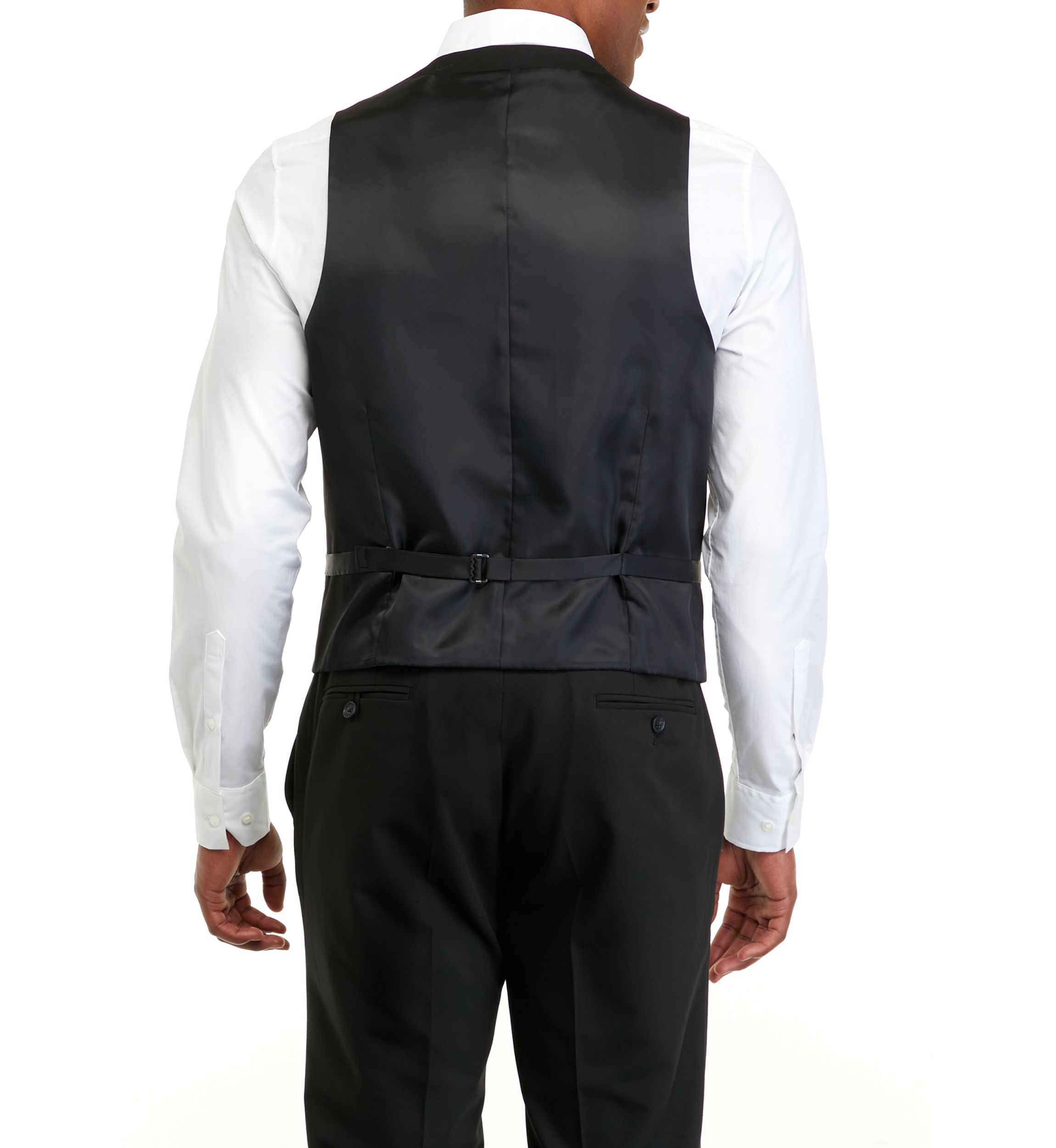 Mens Black Suit Separate Vest