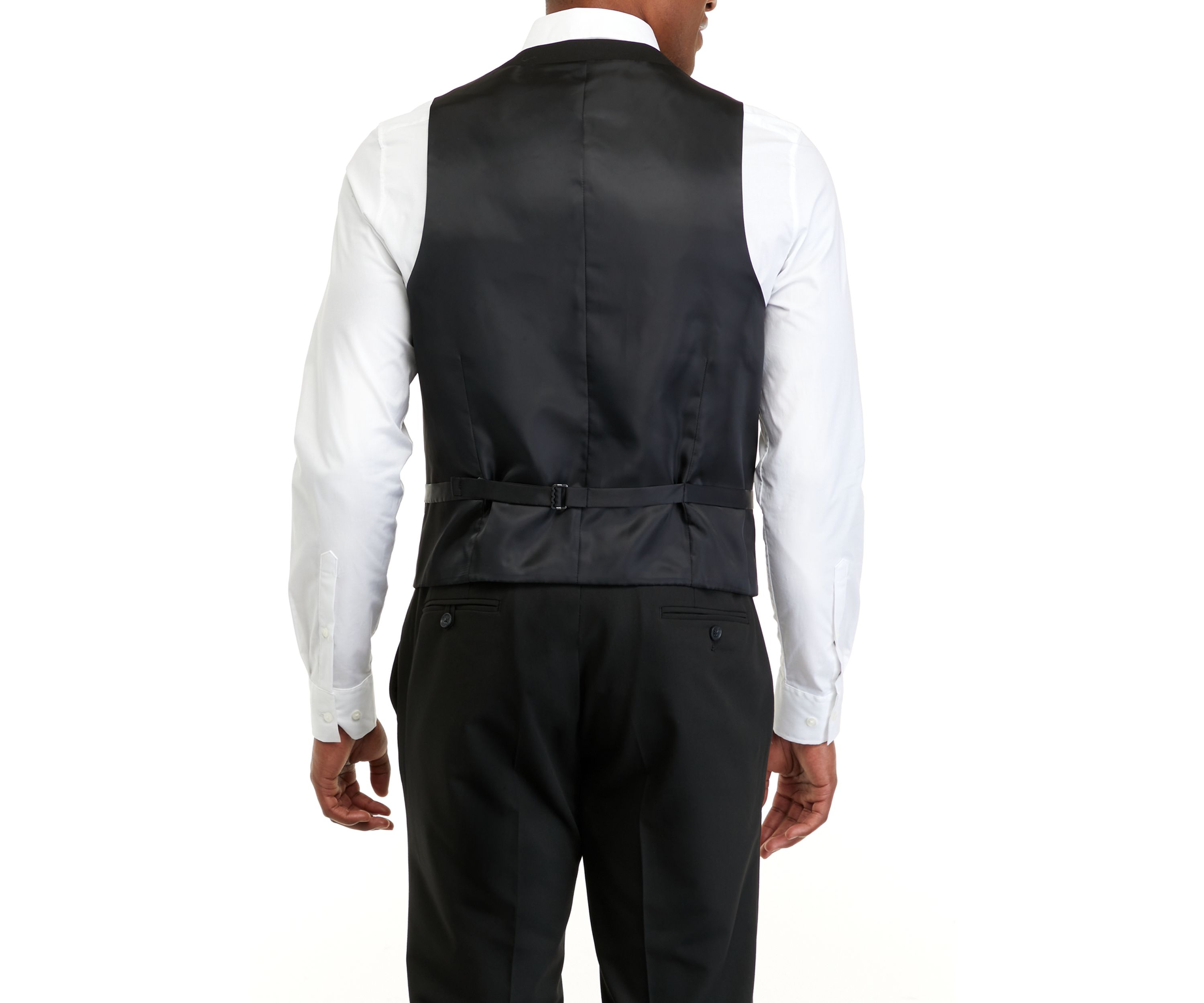 Mens Black Suit Separate Vest