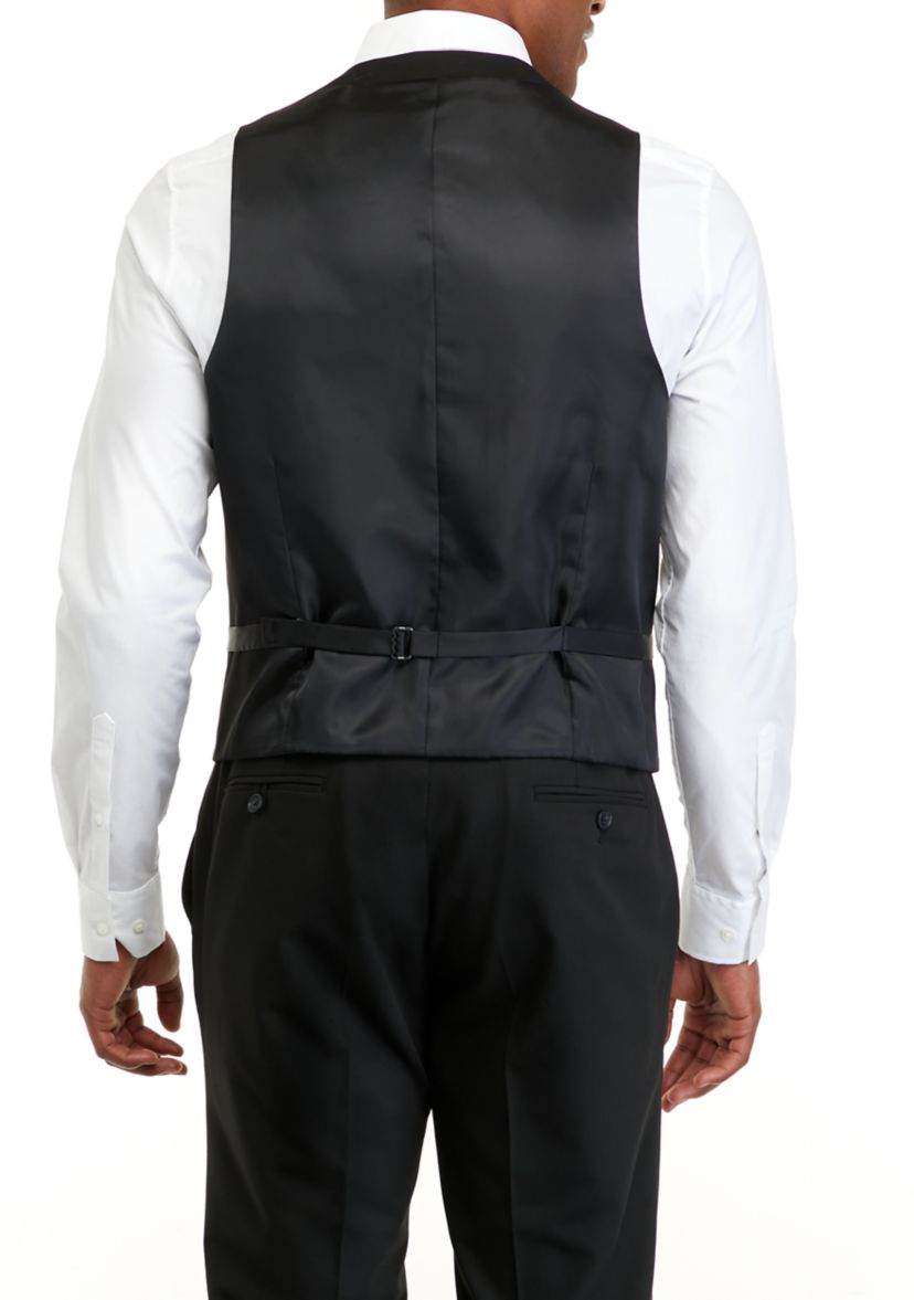 Mens Black Suit Separate Vest