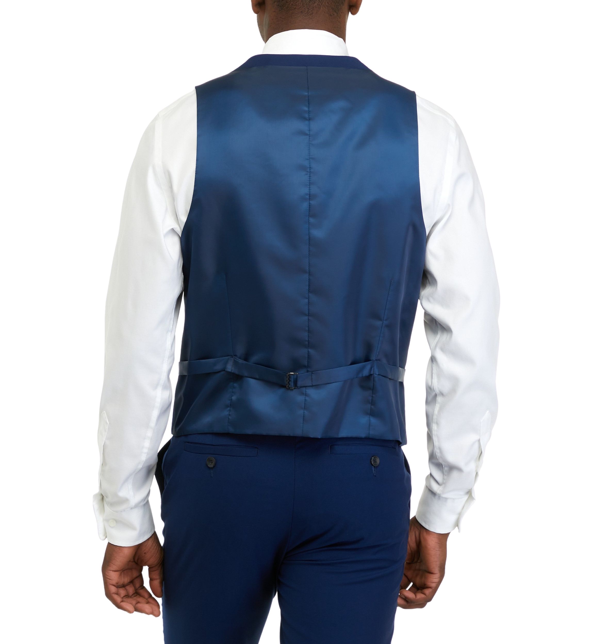 Mens Blue Multi Pattern Vest