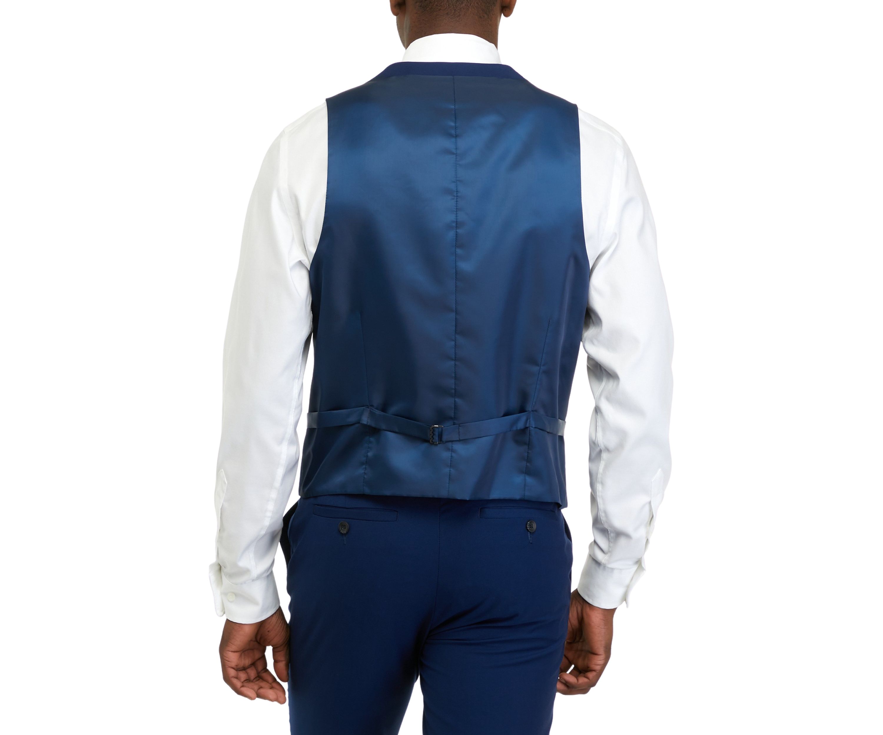 Mens Blue Multi Pattern Vest