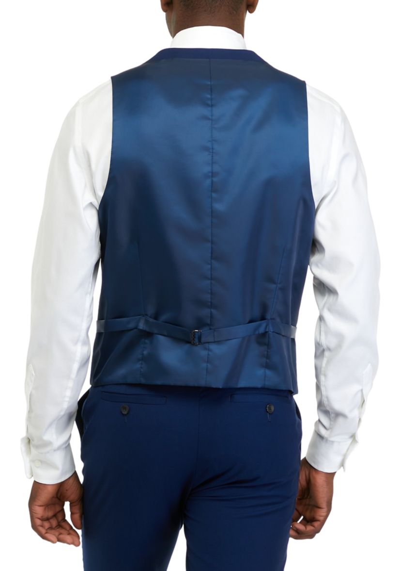 Mens Blue Multi Pattern Vest
