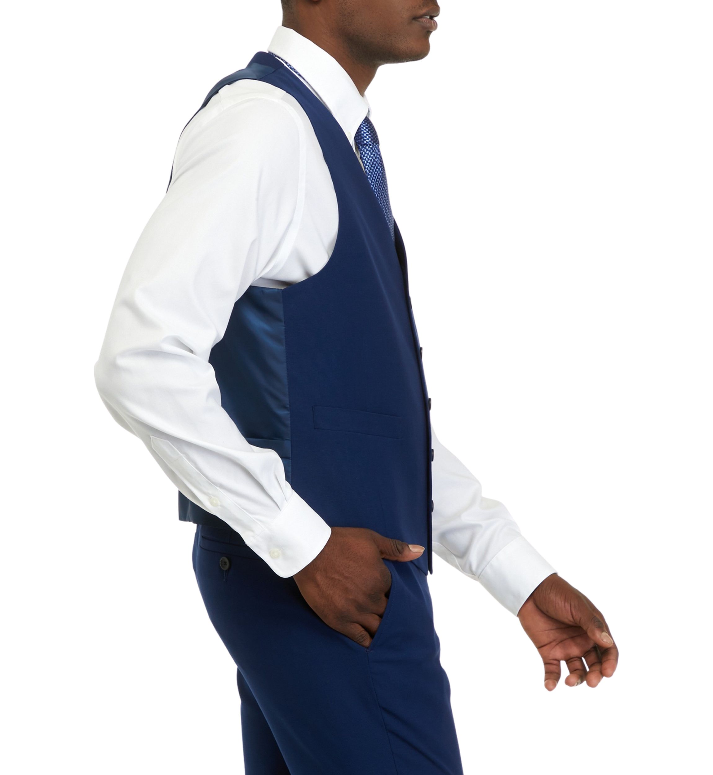 Mens Blue Multi Pattern Vest