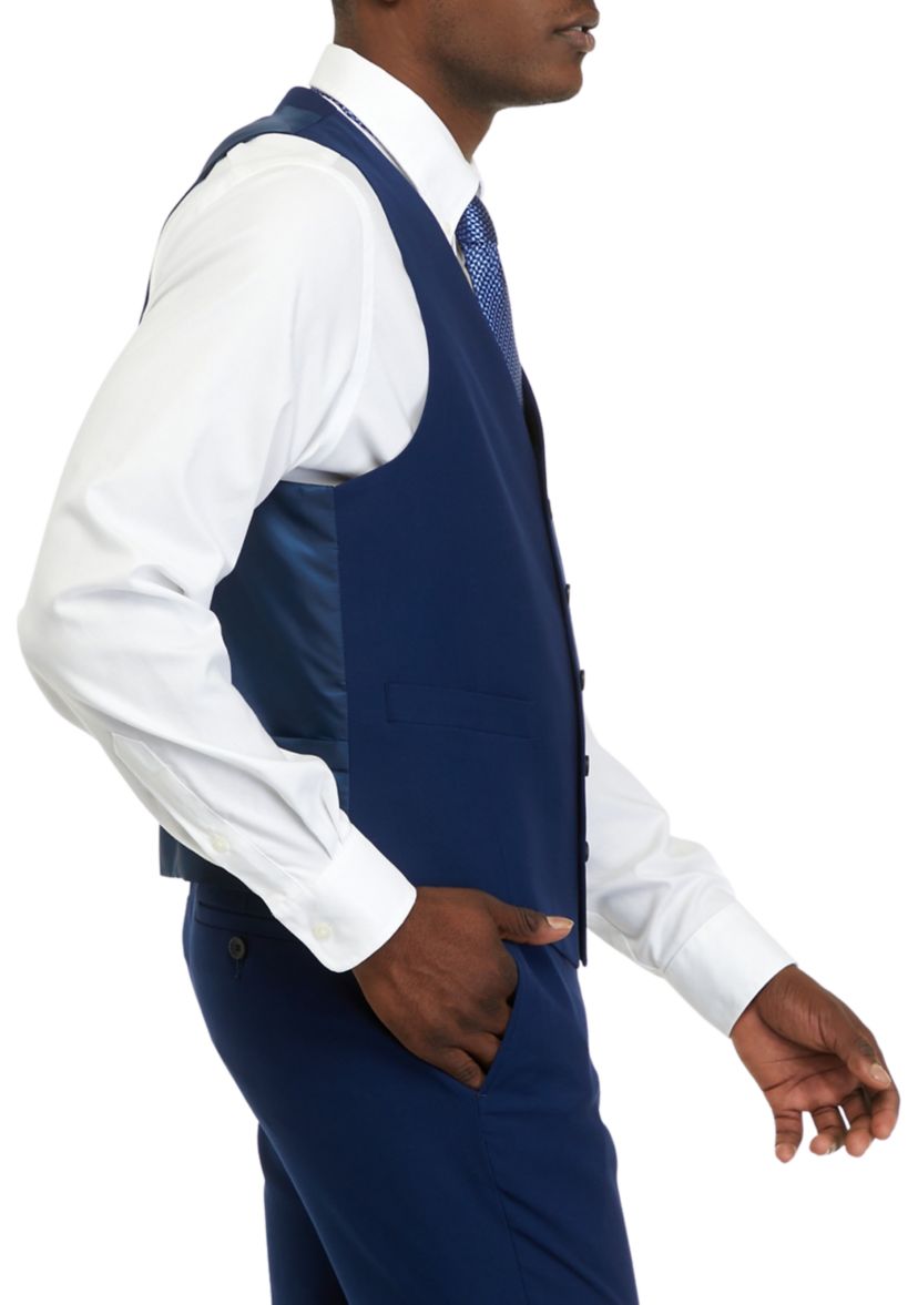 Mens Blue Multi Pattern Vest