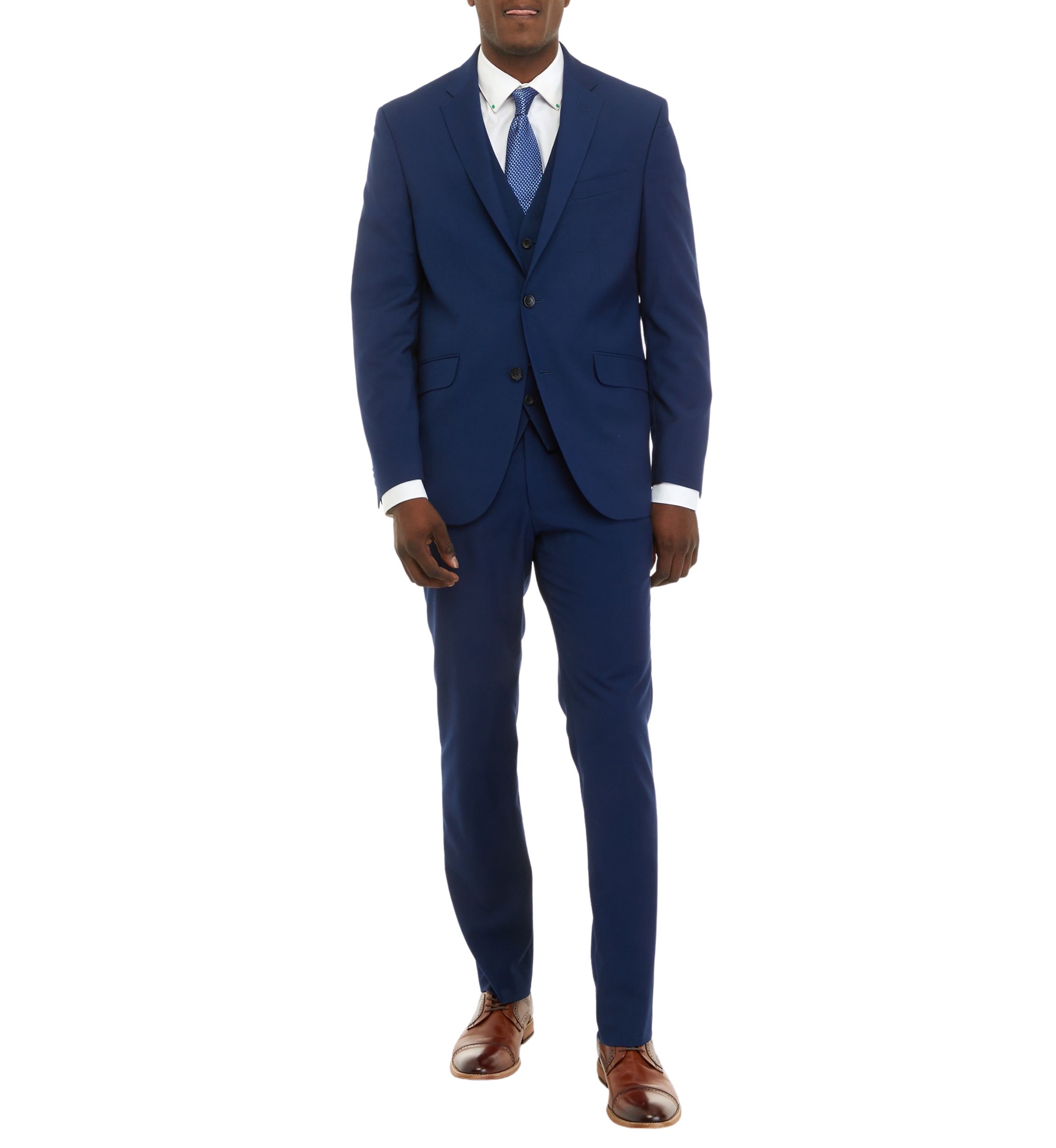 Mens Blue Multi Pattern Vest