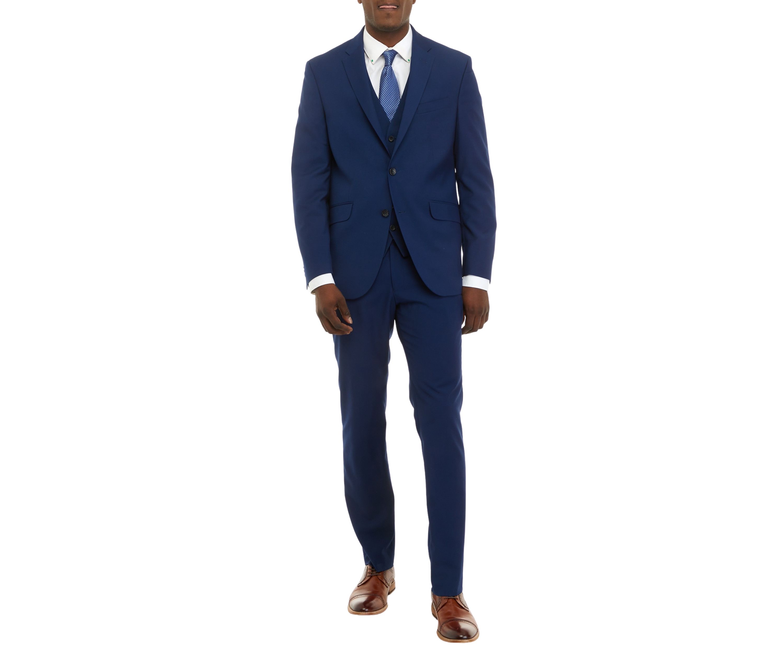 Mens Blue Multi Pattern Vest