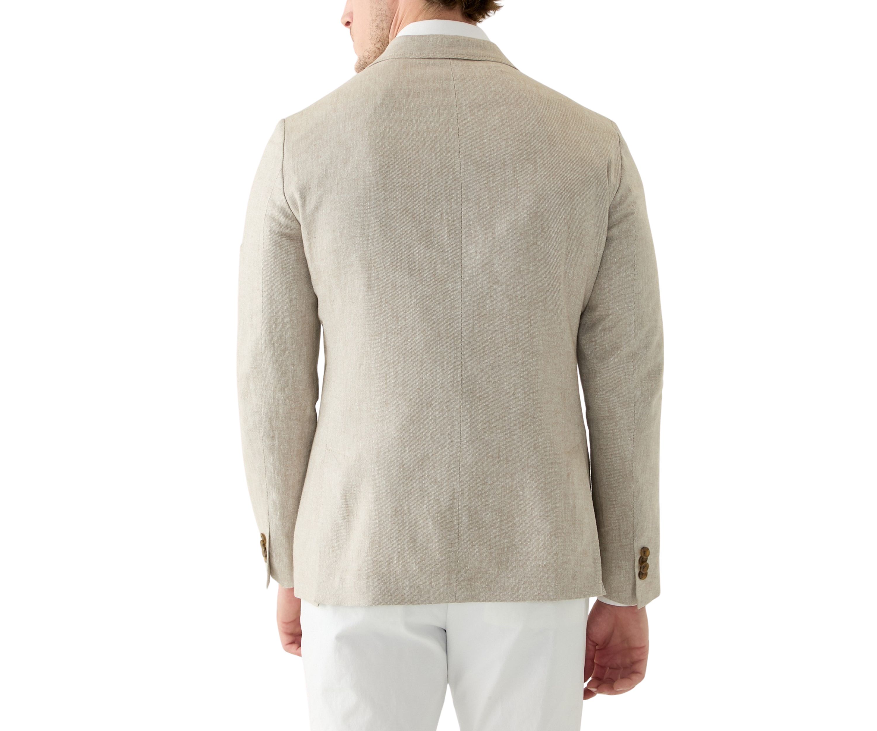 Linen 3-Button Roll Collar Sport Coat 