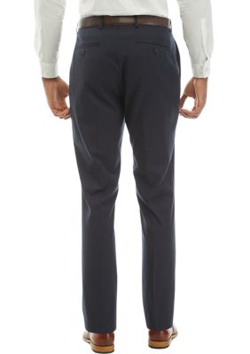 Louis Raphael Luxe mens dress pants, navy blue wool, cropped, 38 x 32