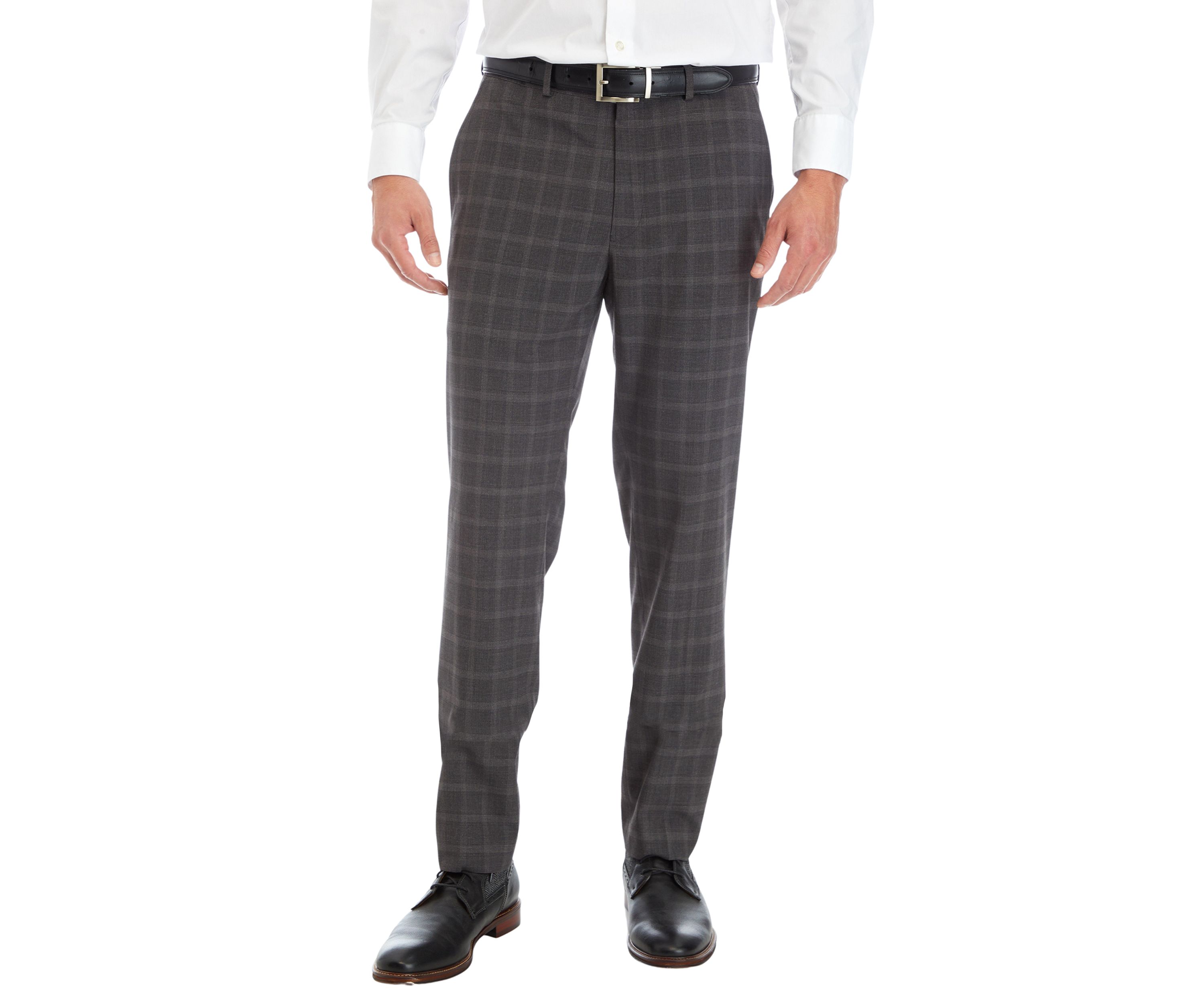 Mens Gray Plaid Pants