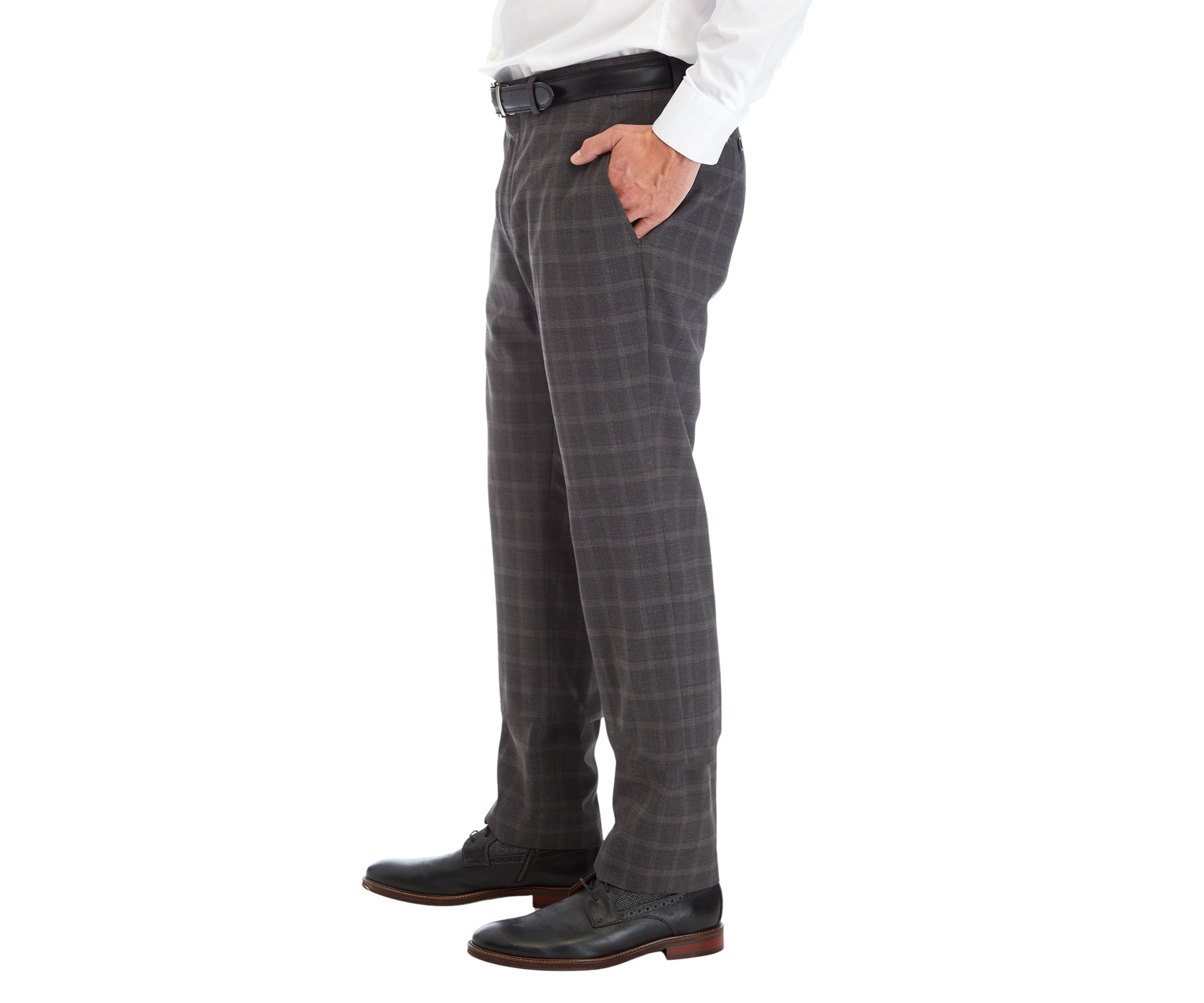 Mens Gray Plaid Pants