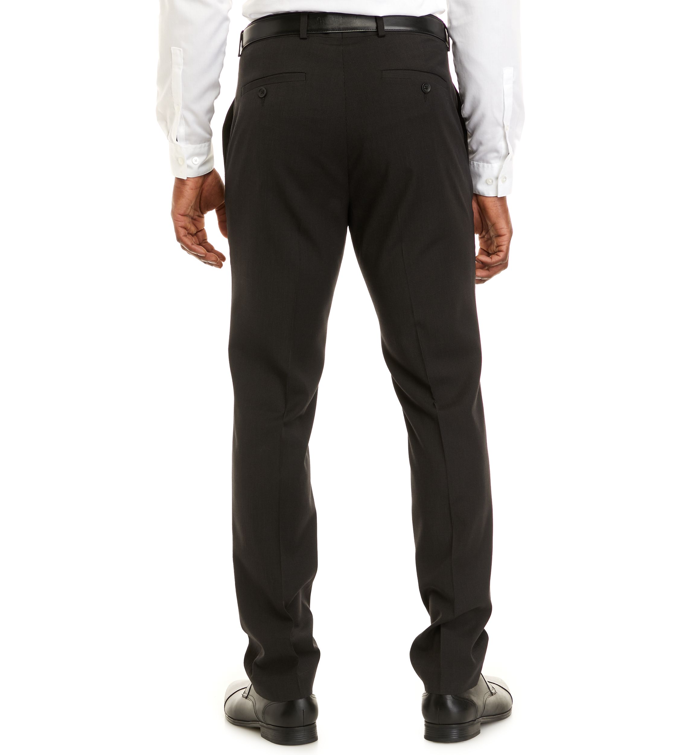 Mens Solid Flat Front Dress Pants