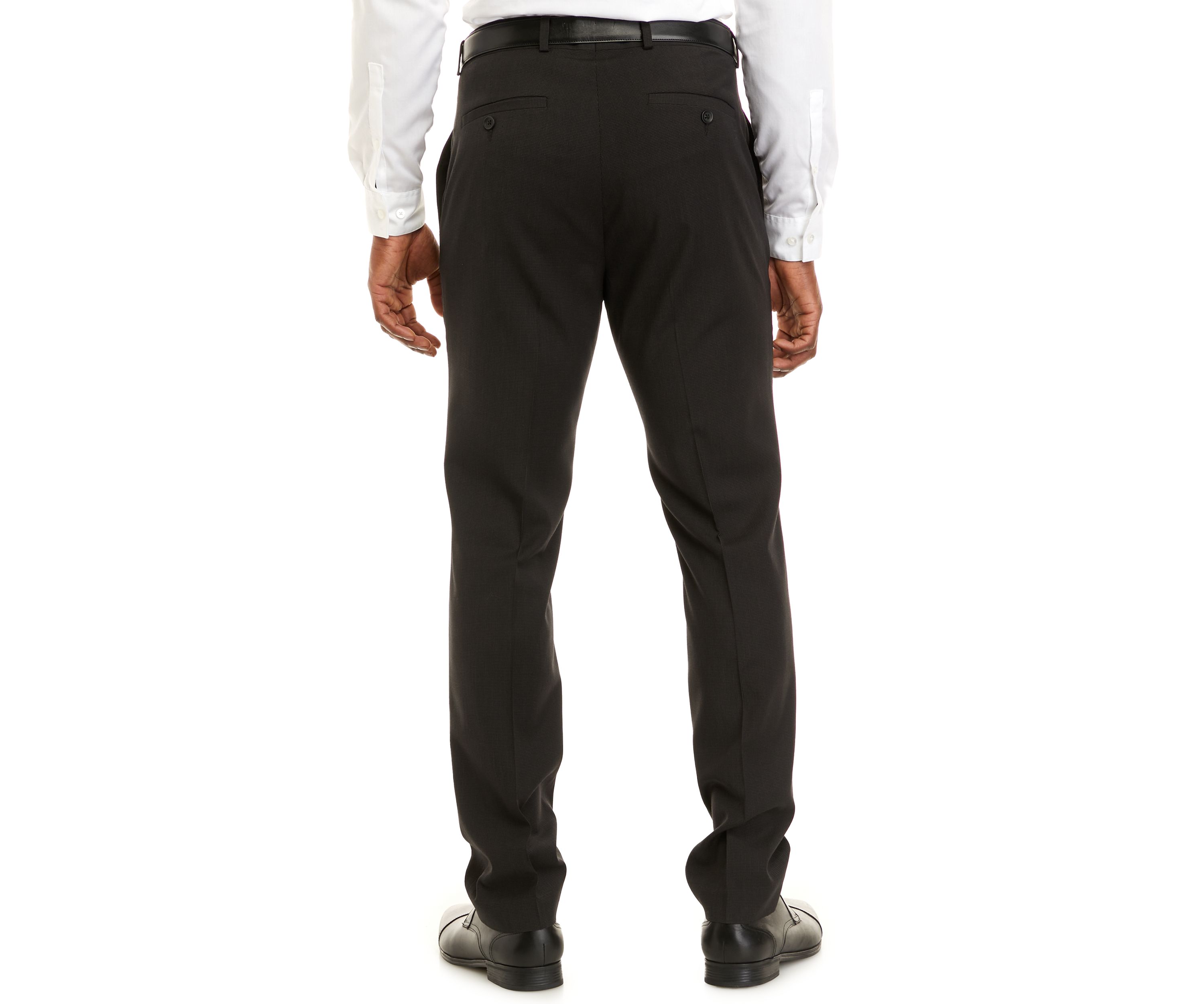 Mens Solid Flat Front Dress Pants