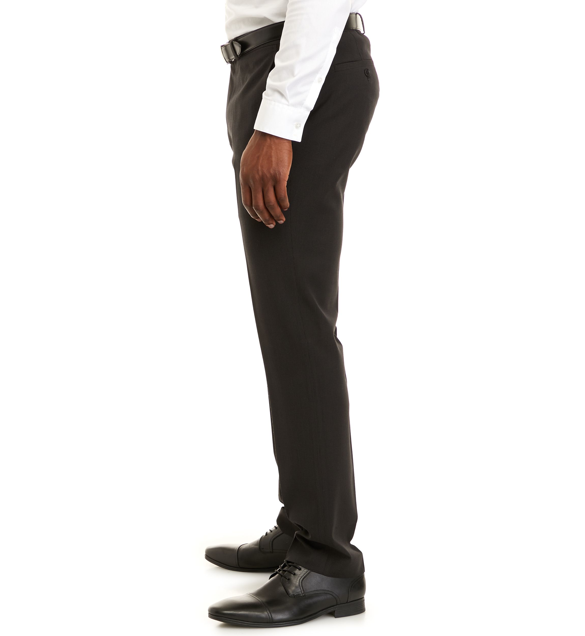 Mens Solid Flat Front Dress Pants
