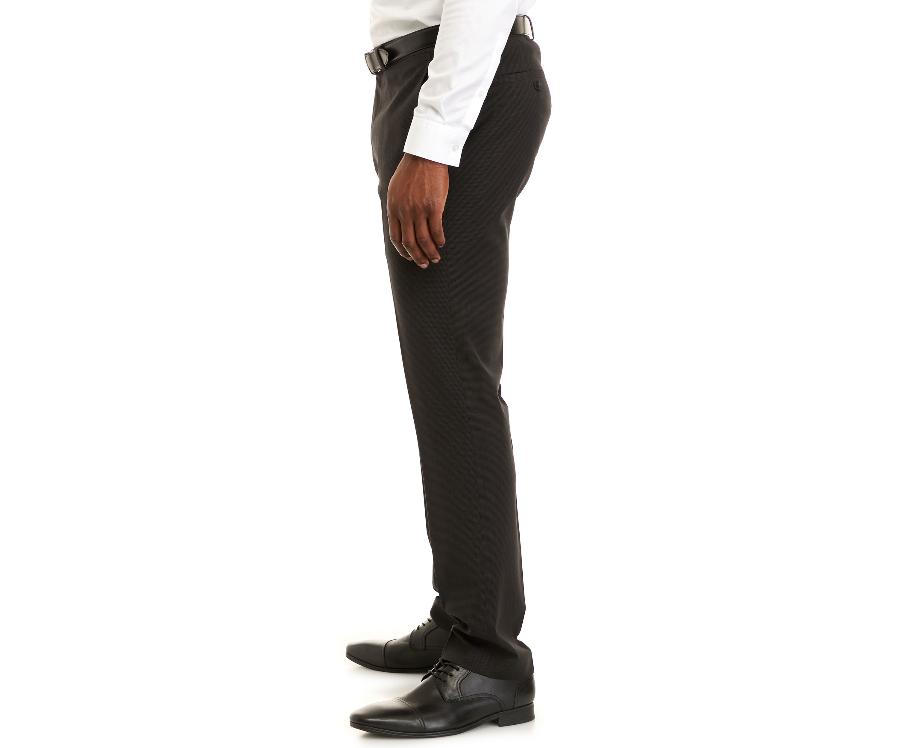 Mens Solid Flat Front Dress Pants