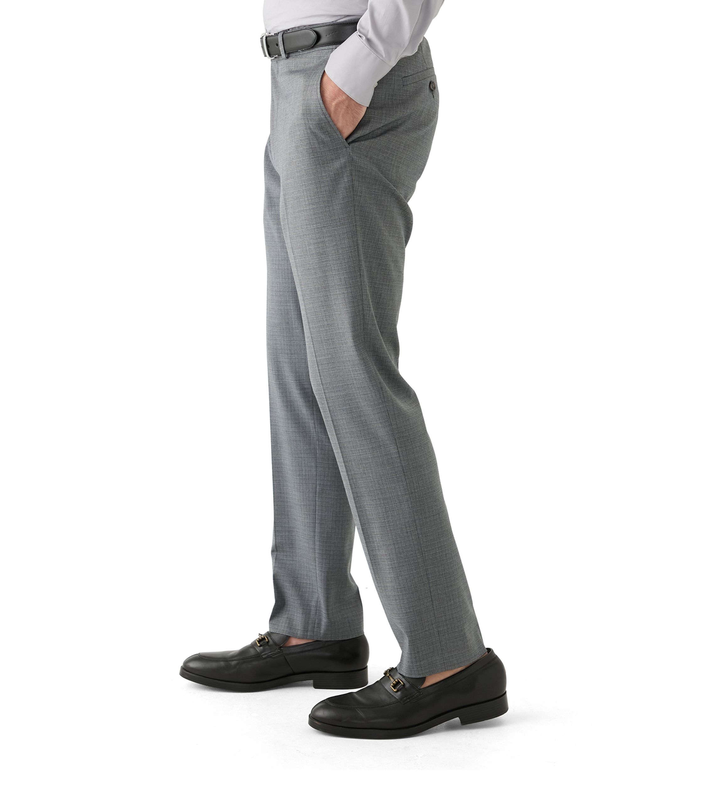 Mens Light Gray Sharkskin Suit Separate Pants