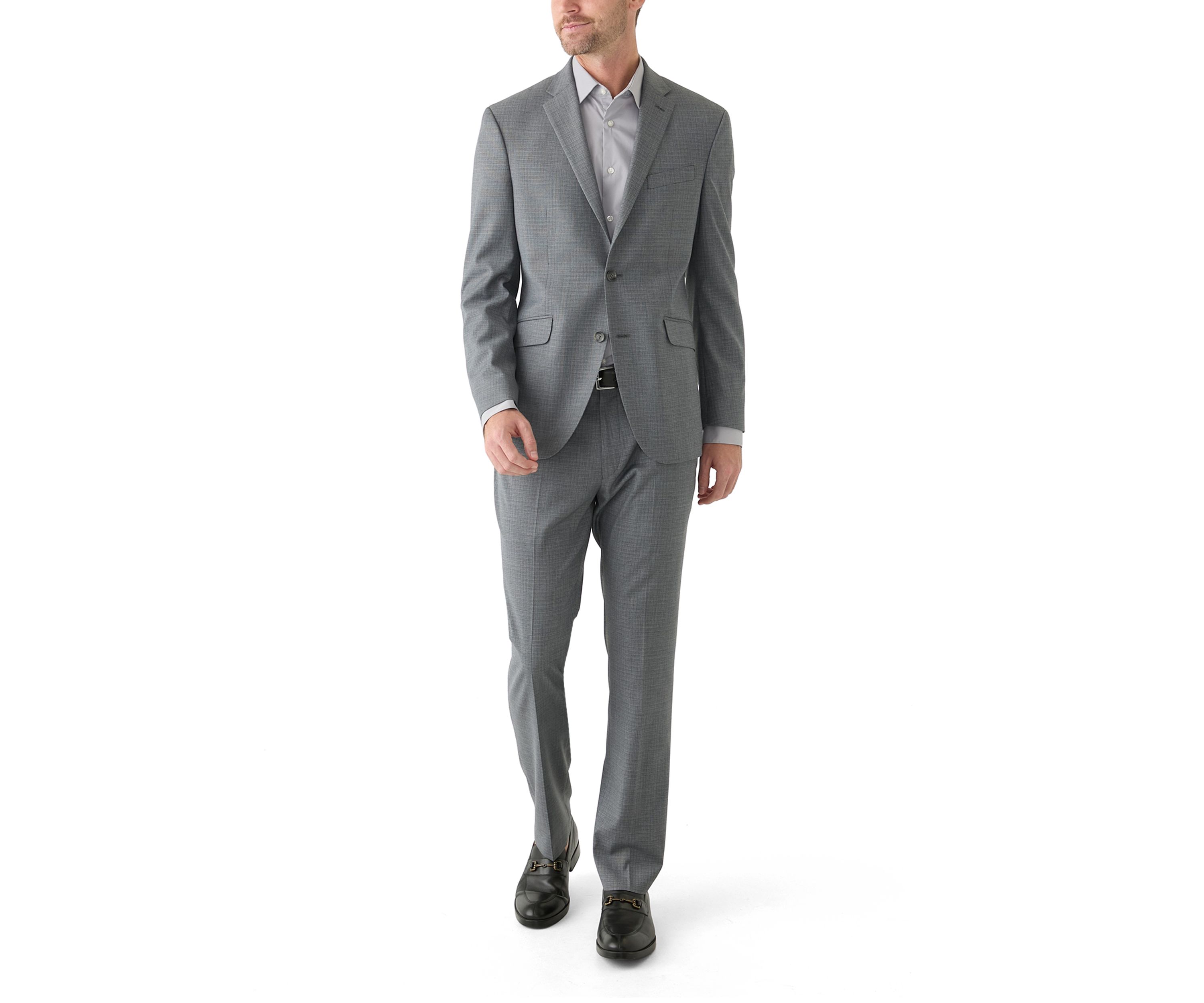 Mens Light Gray Sharkskin Suit Separate Pants