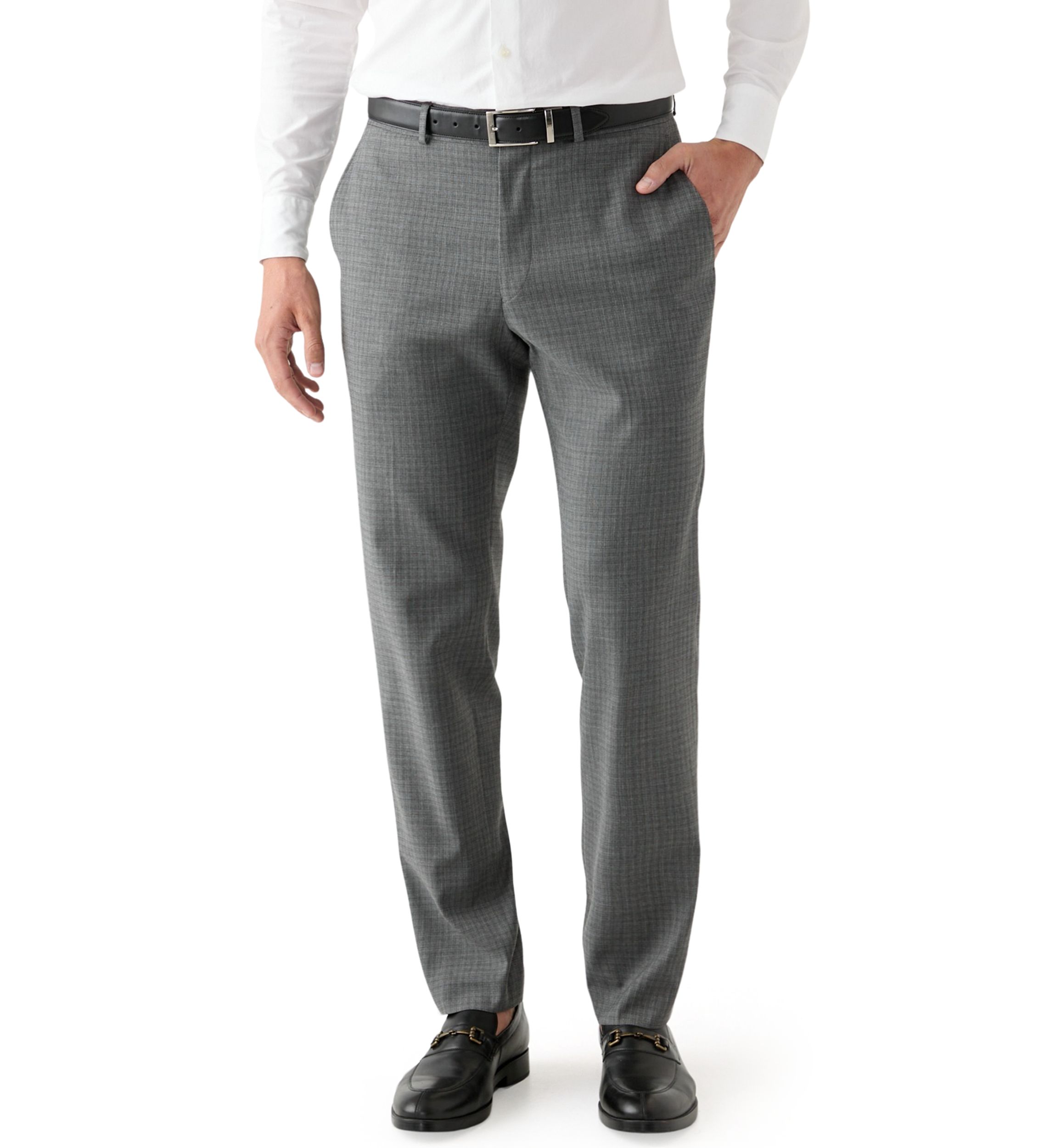 Mens Black Gray Check Printed Suit Separate Pants