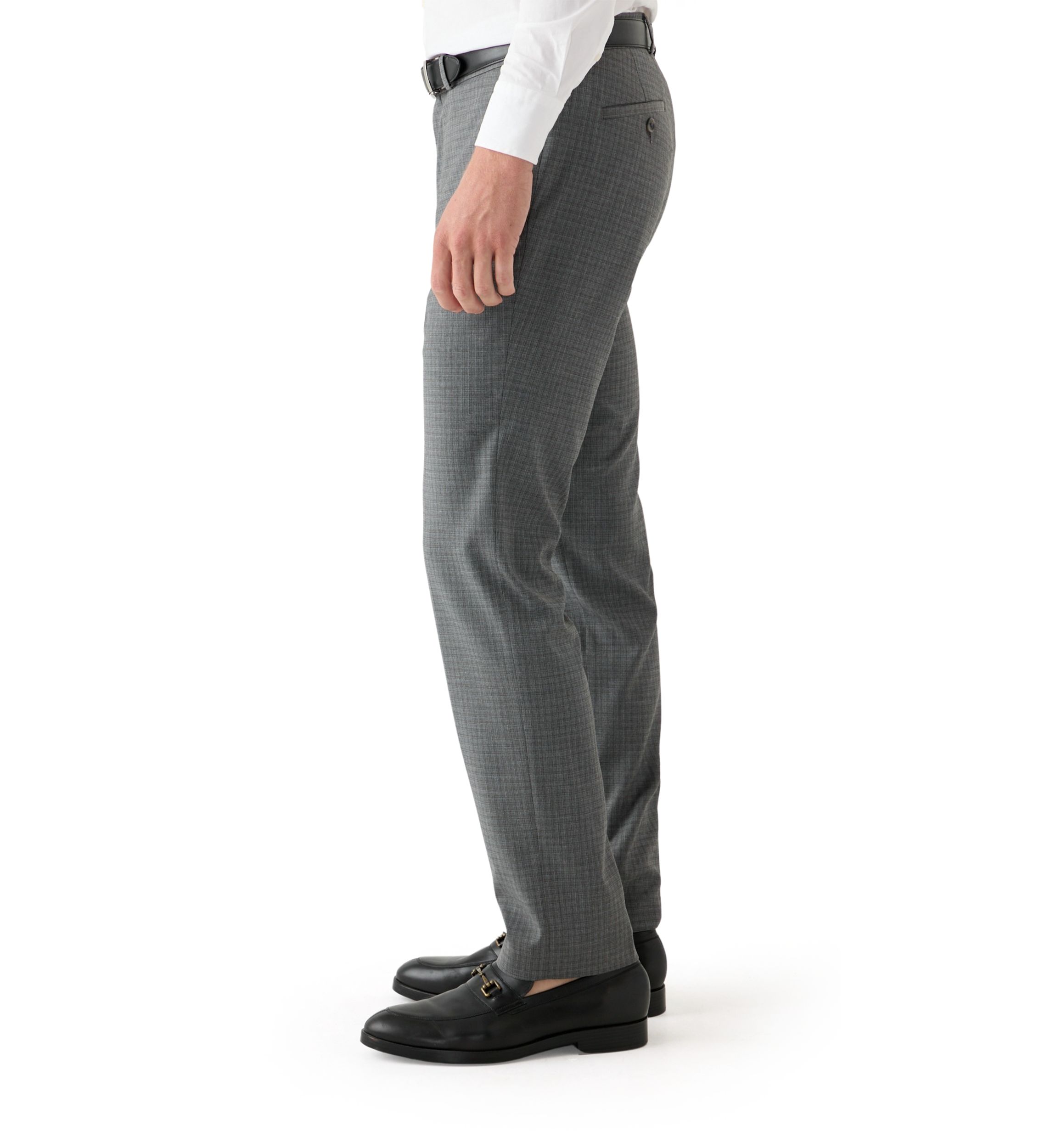 Mens Black Gray Check Printed Suit Separate Pants