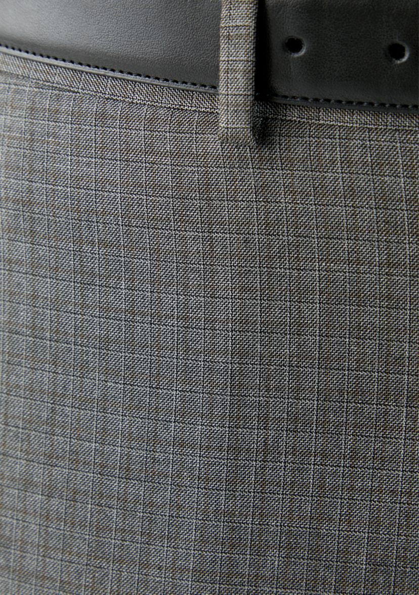 Mens Black Gray Check Printed Suit Separate Pants