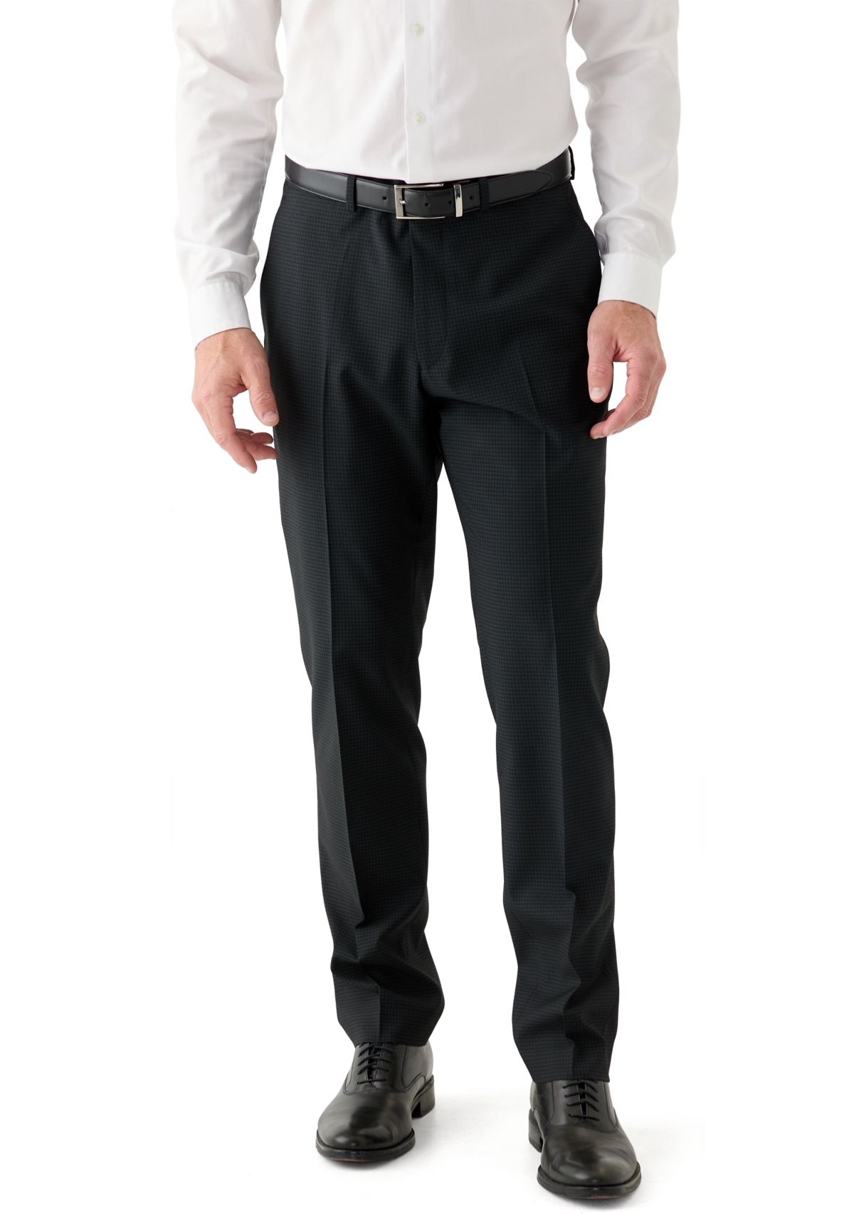 Mens Mini Check Pattern Suit Pants