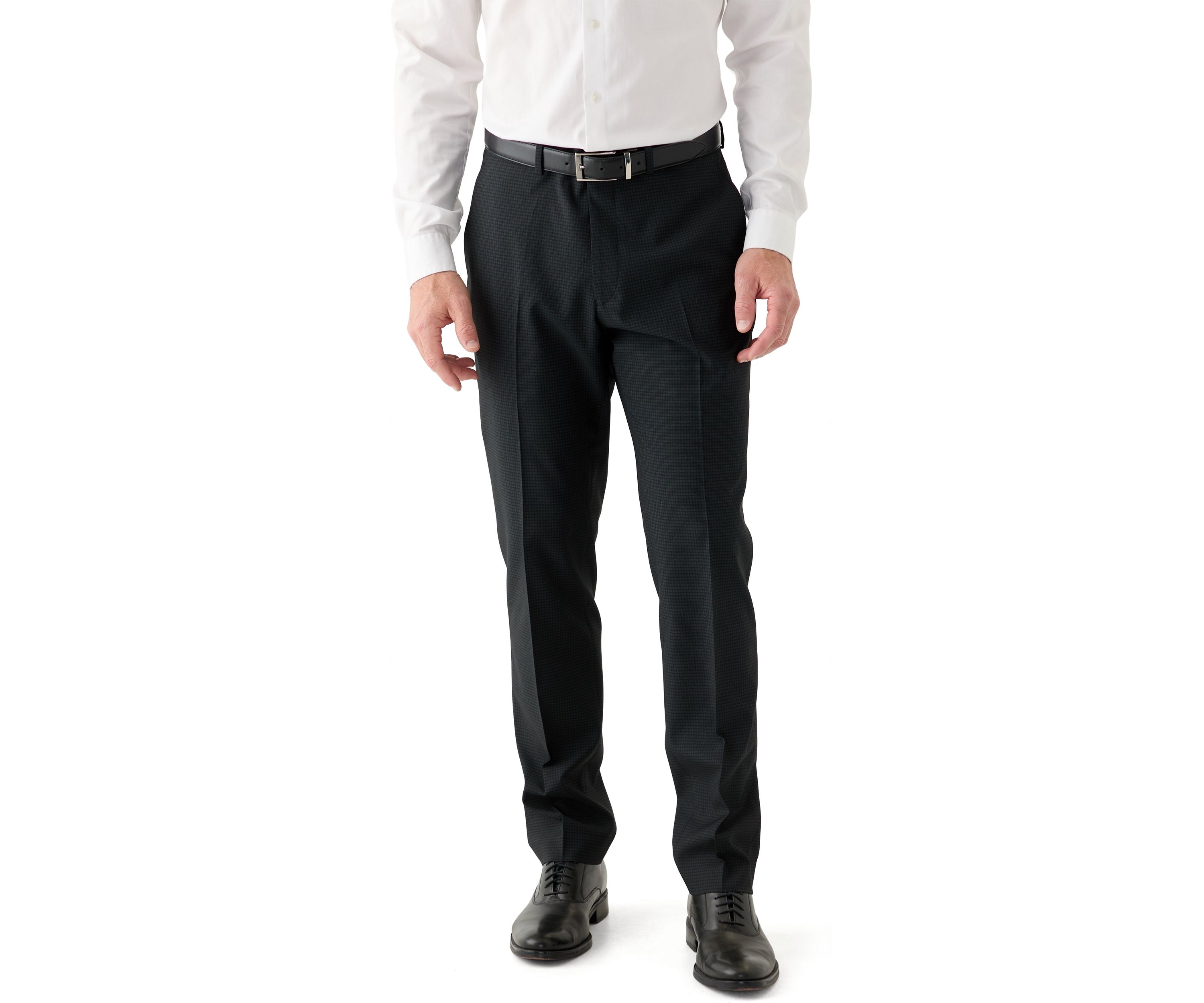 Mens Mini Check Pattern Suit Pants