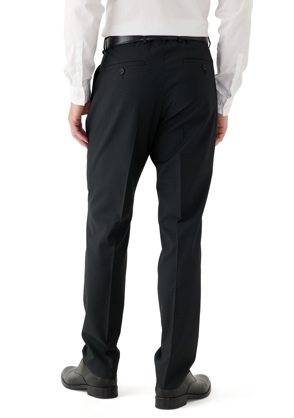Mens Mini Check Pattern Suit Pants