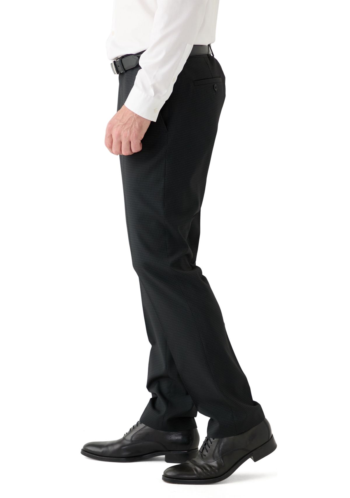 Mens Mini Check Pattern Suit Pants