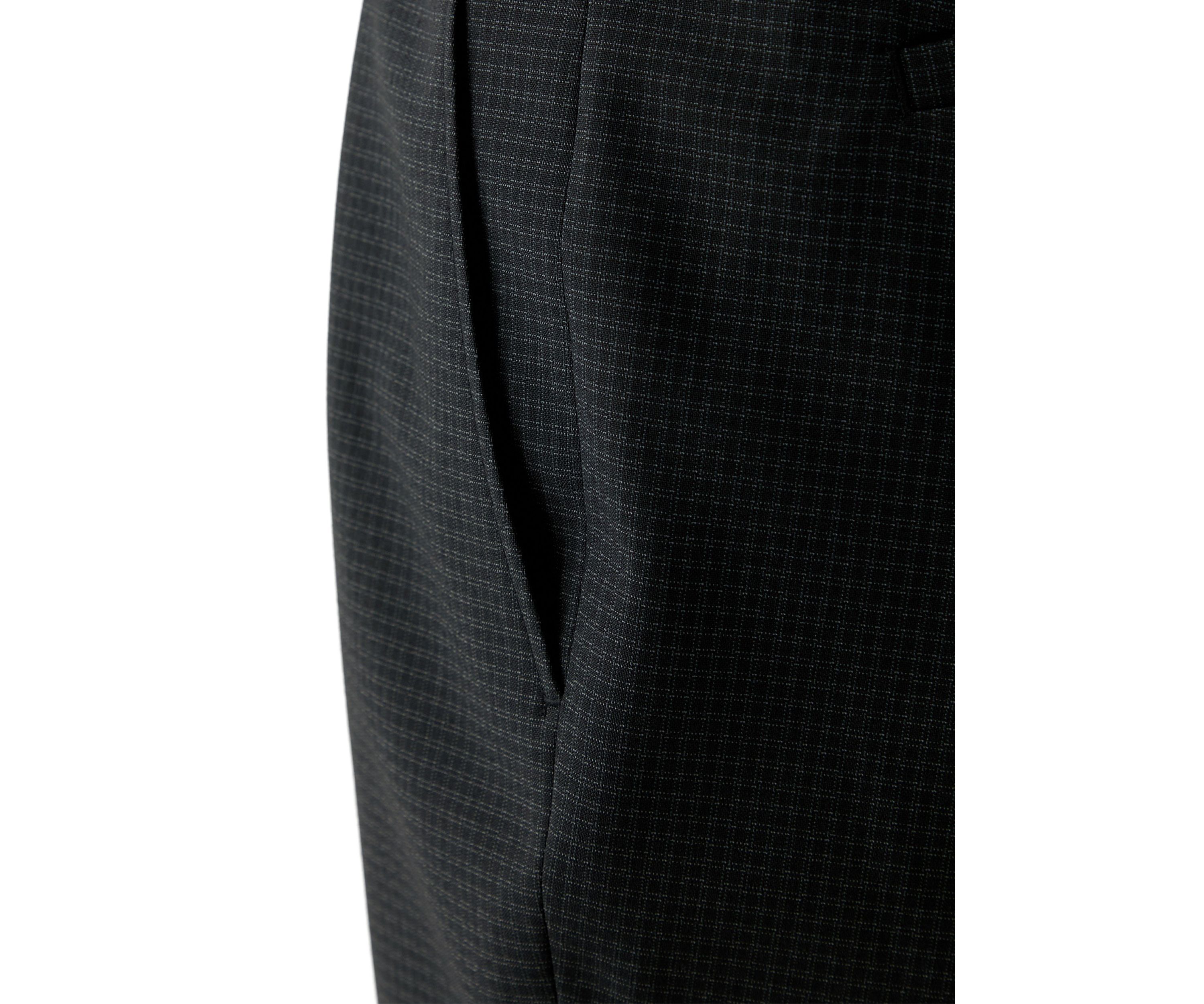 Mens Mini Check Pattern Suit Pants